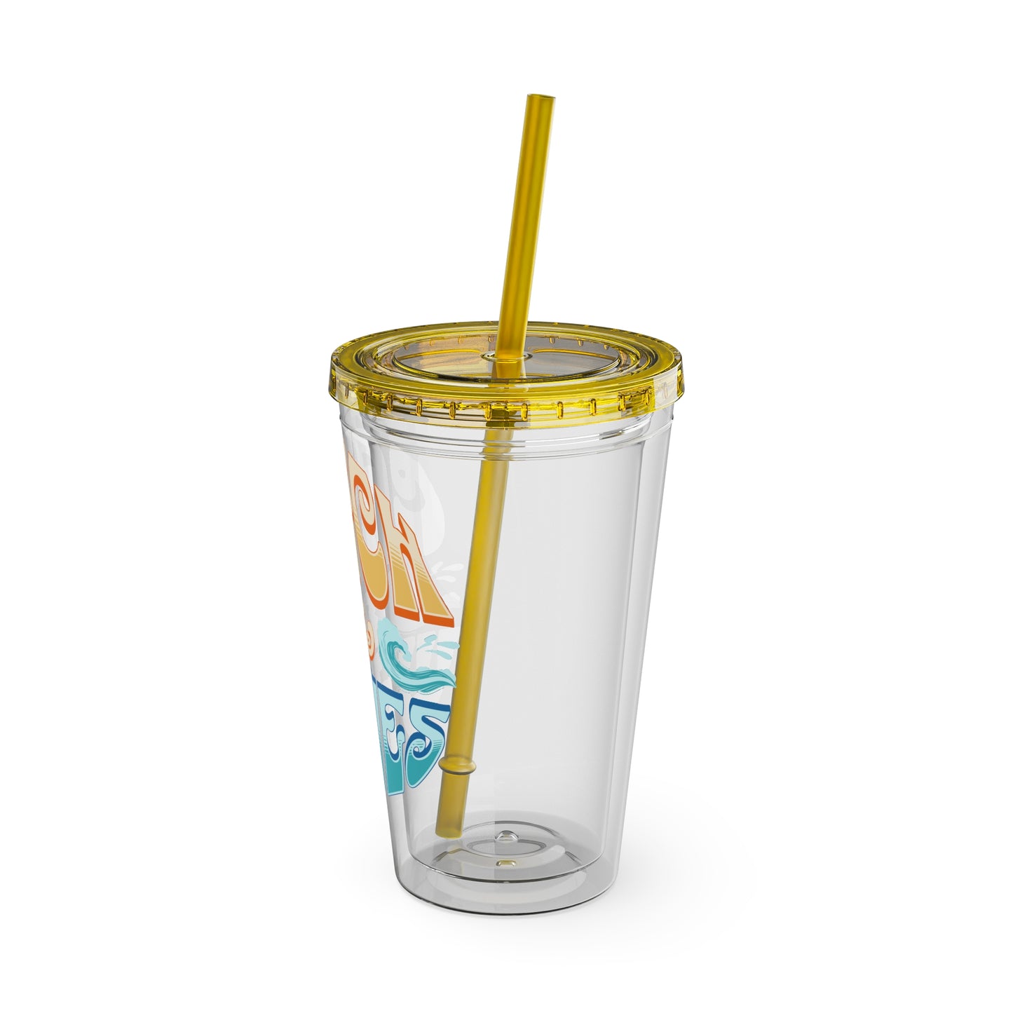 Catch the Waves 16oz Insulated Tumbler with Straw