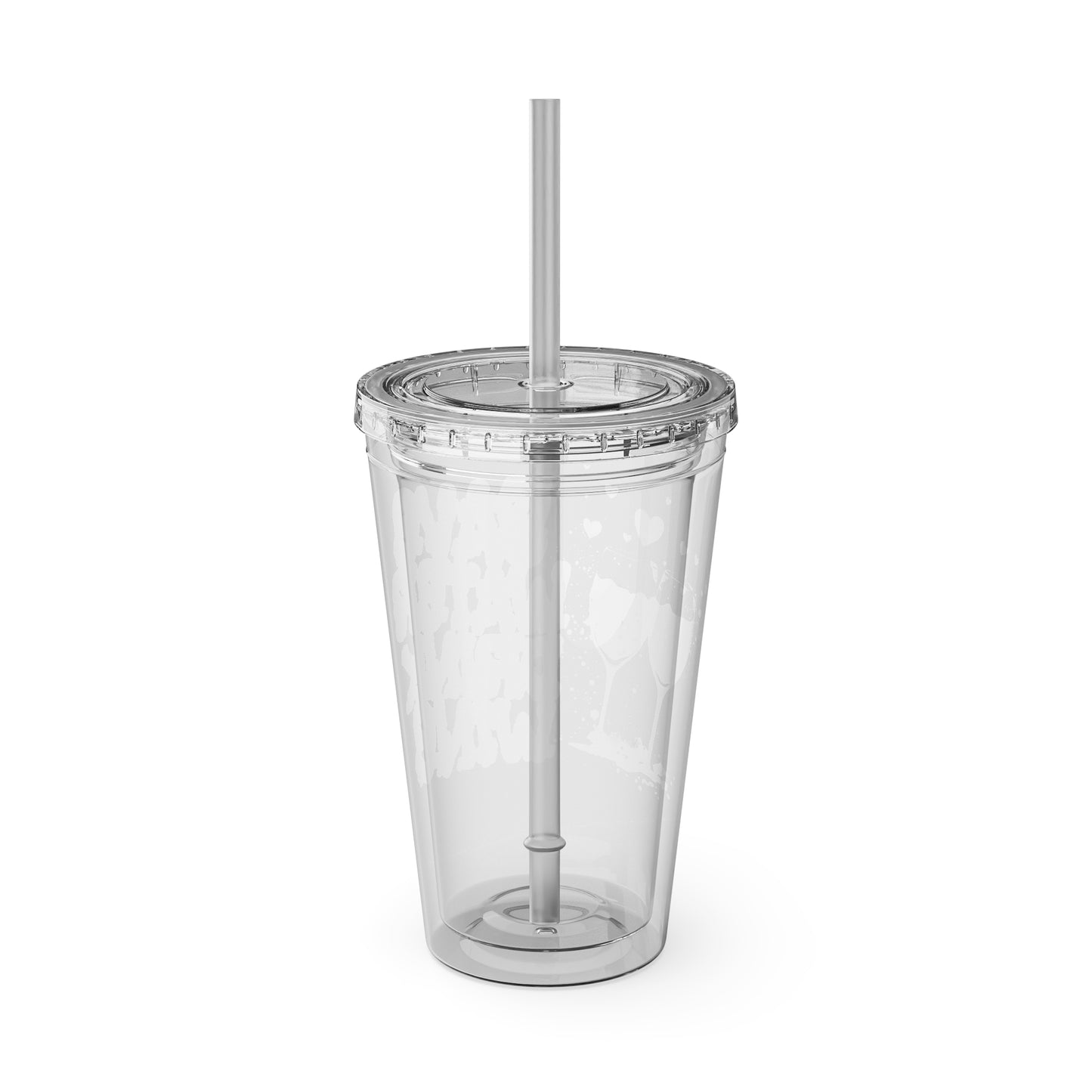Save Water Drink Wine 16oz Insulated Tumbler with Straw