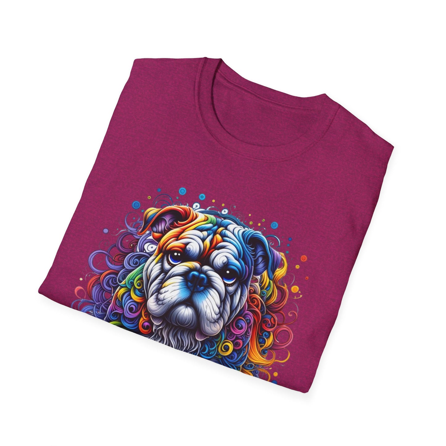 Colorful Bulldog Unisex Graphic Tee