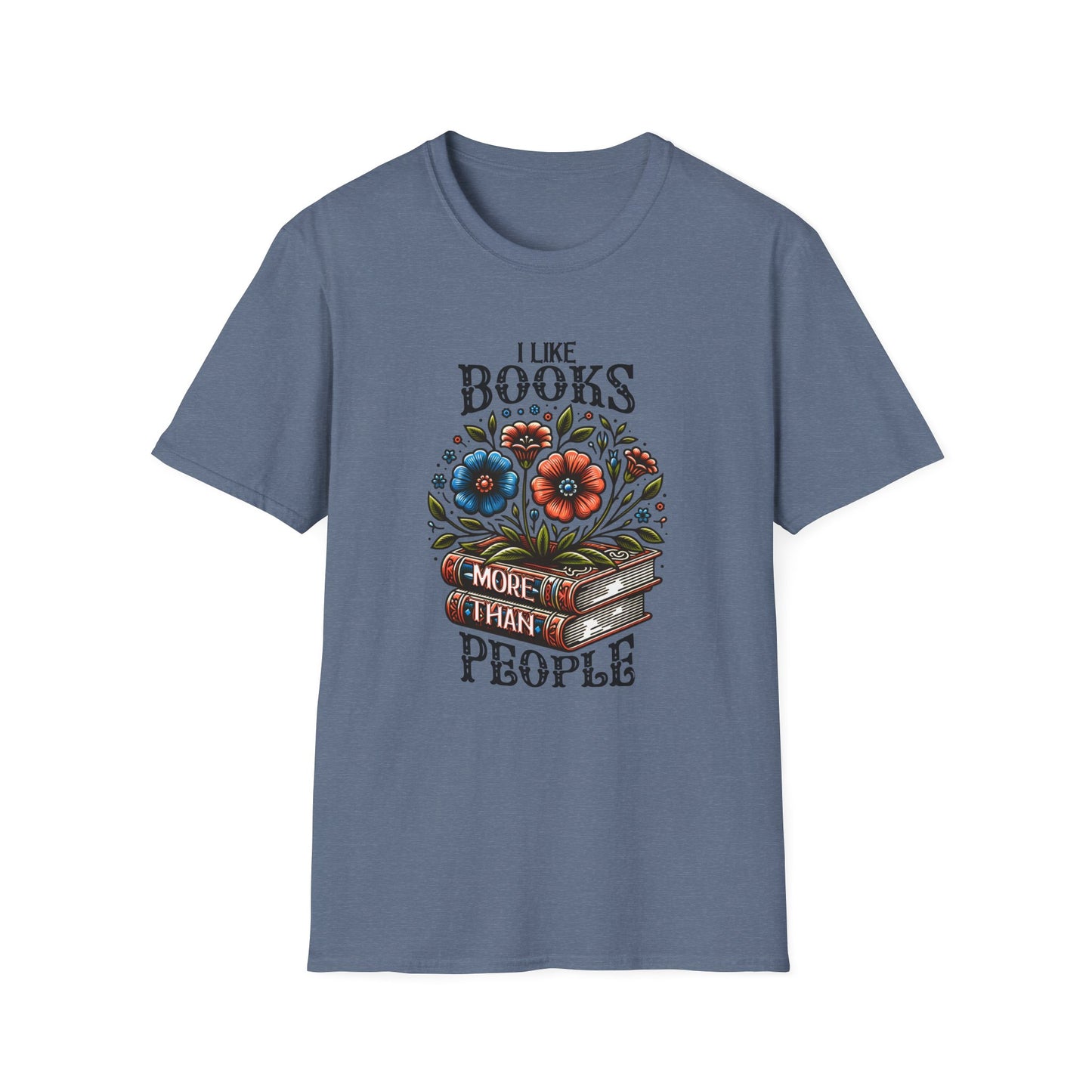 Books More Than People Unisex Graphic T-Shirt