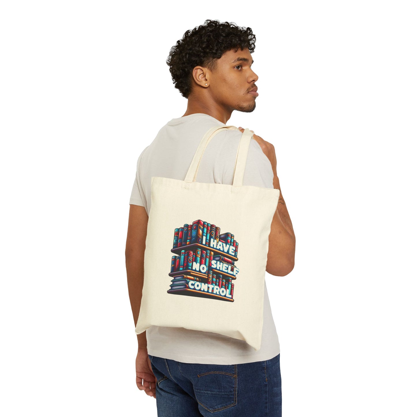 No Shelf Control Cotton Canvas Tote Bag