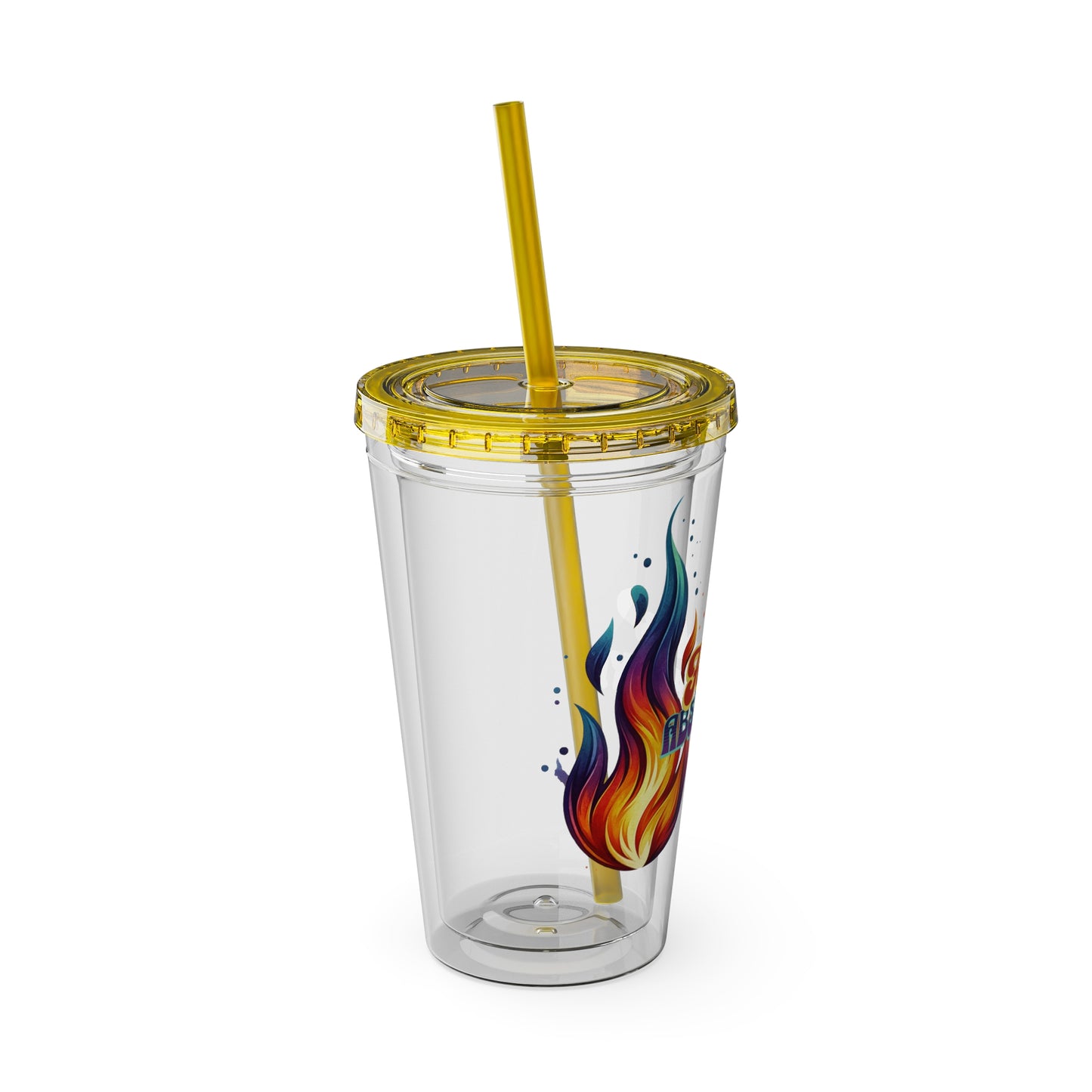 Flaming Pride 16oz Insulated Tumbler with Straw