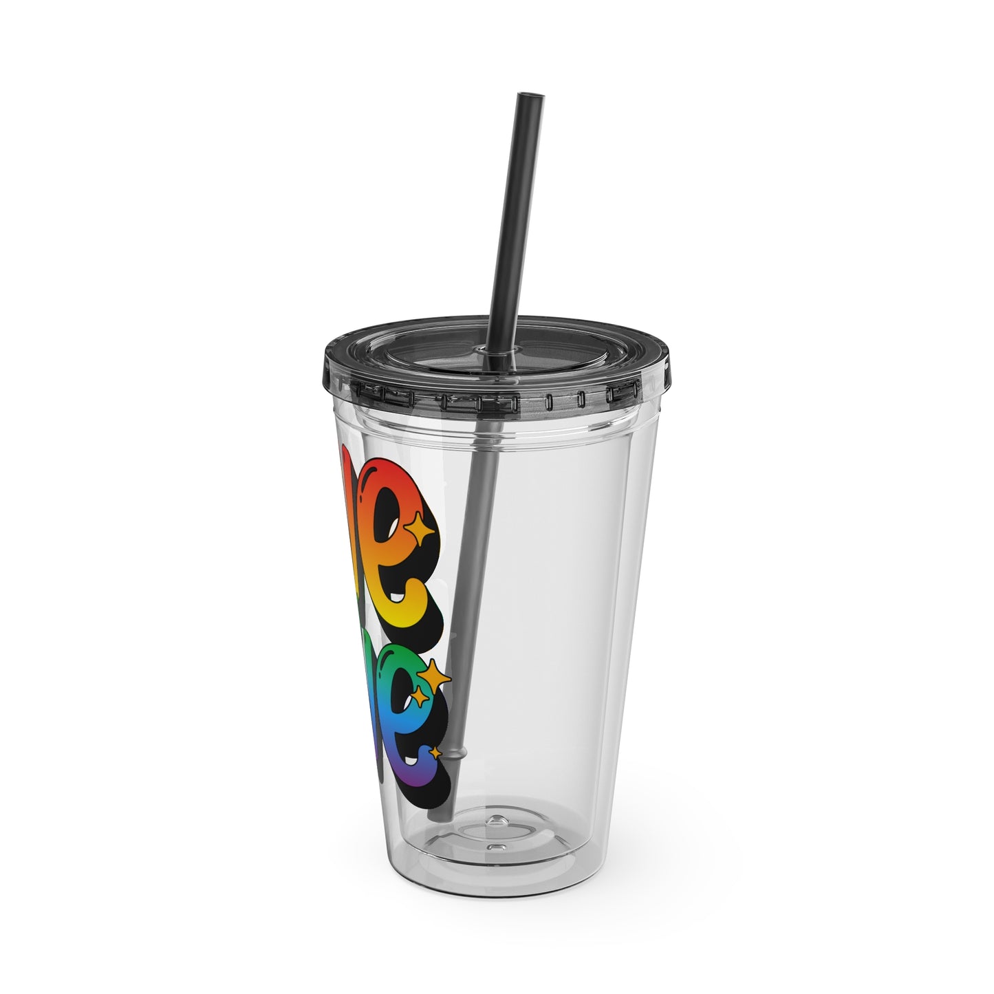 Love is Love Rainbow 16oz. Insulated Tumbler with Straw