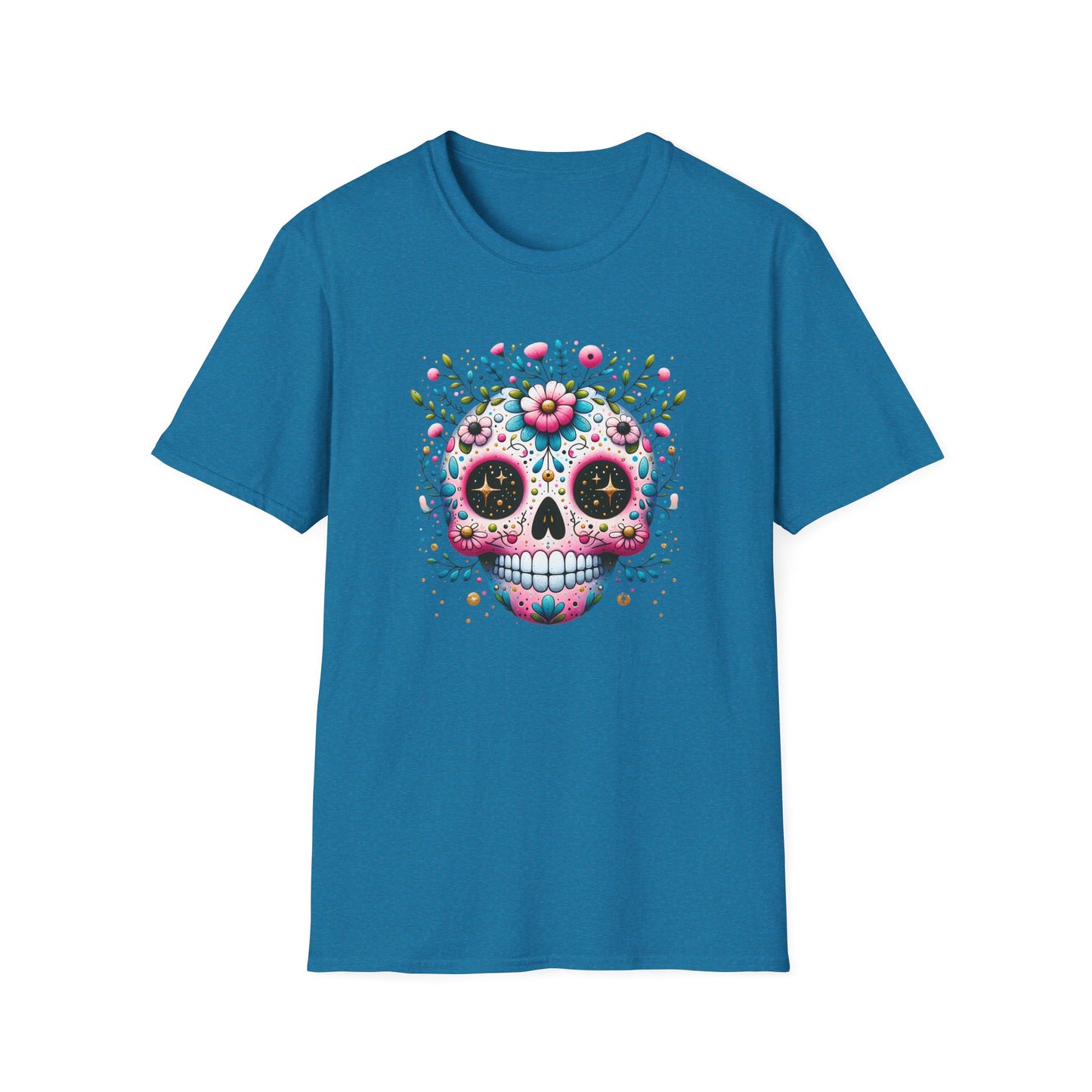 Floral Sugar Skull Unisex Graphic T-Shirt