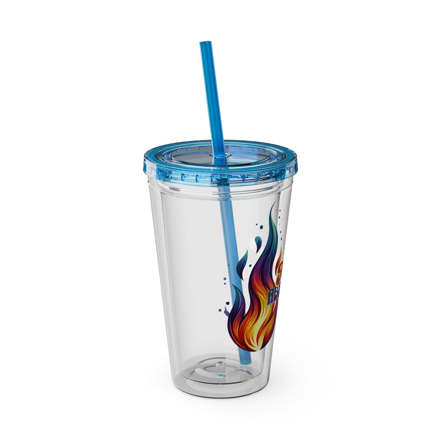 Flaming Pride 16oz Insulated Tumbler with Straw