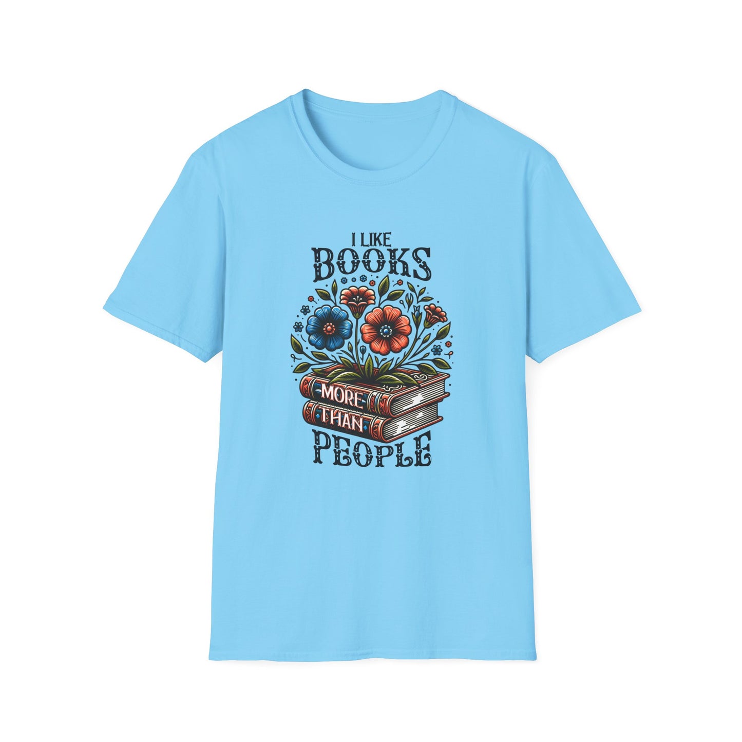 Books More Than People Unisex Graphic T-Shirt
