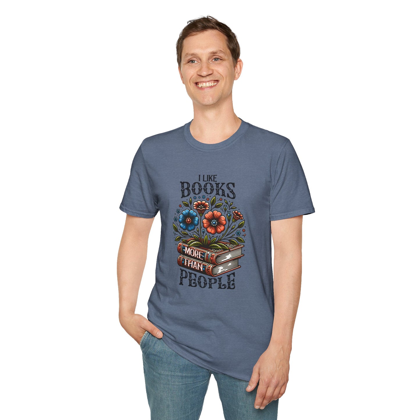 Books More Than People Unisex Graphic T-Shirt