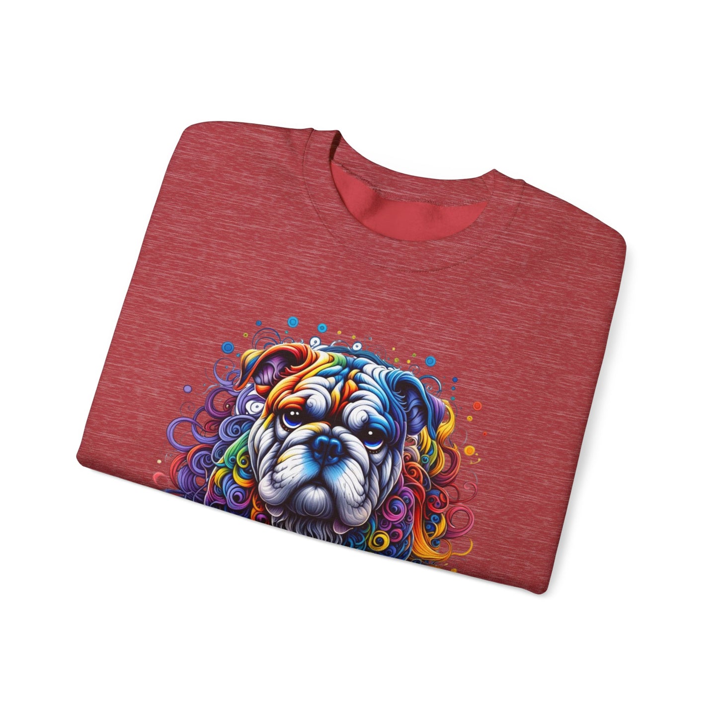 Colorful Bulldog Unisex Crewneck Sweatshirt