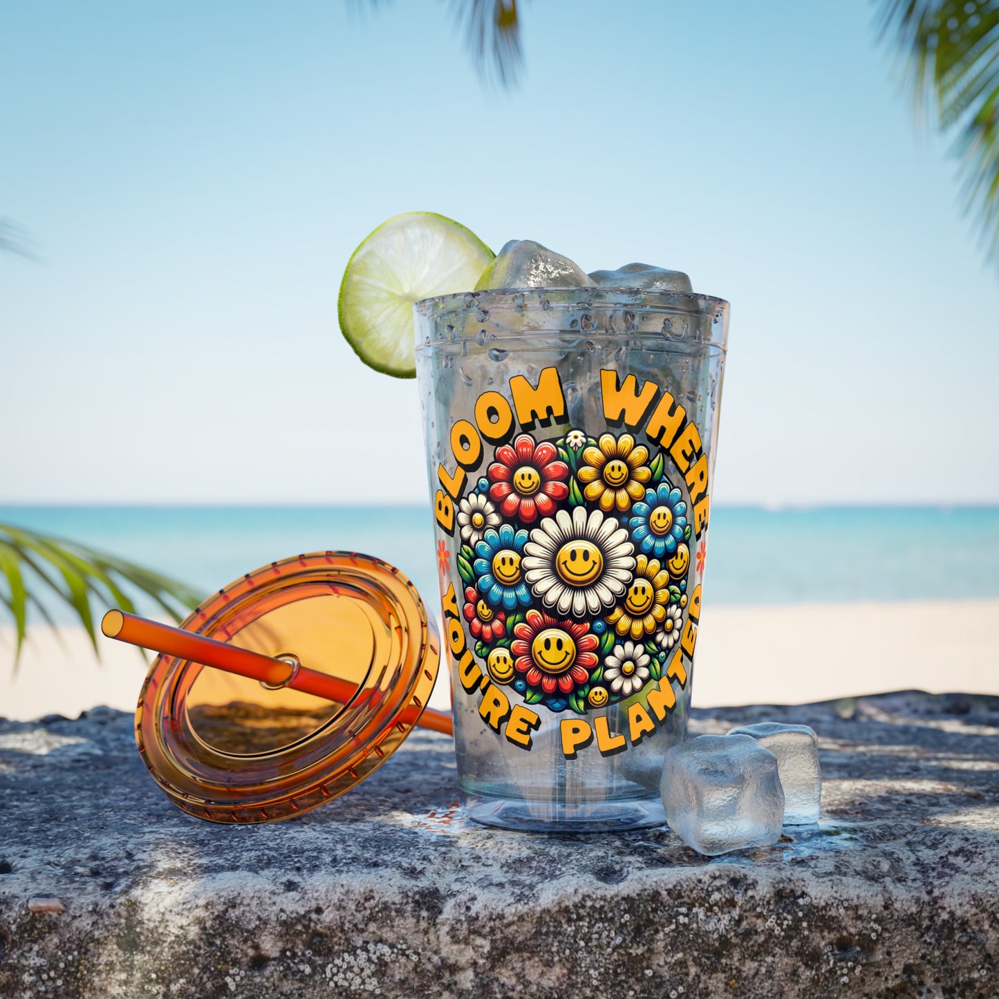Bloom Where You’re Planted 16oz Insulated Tumbler with Straw