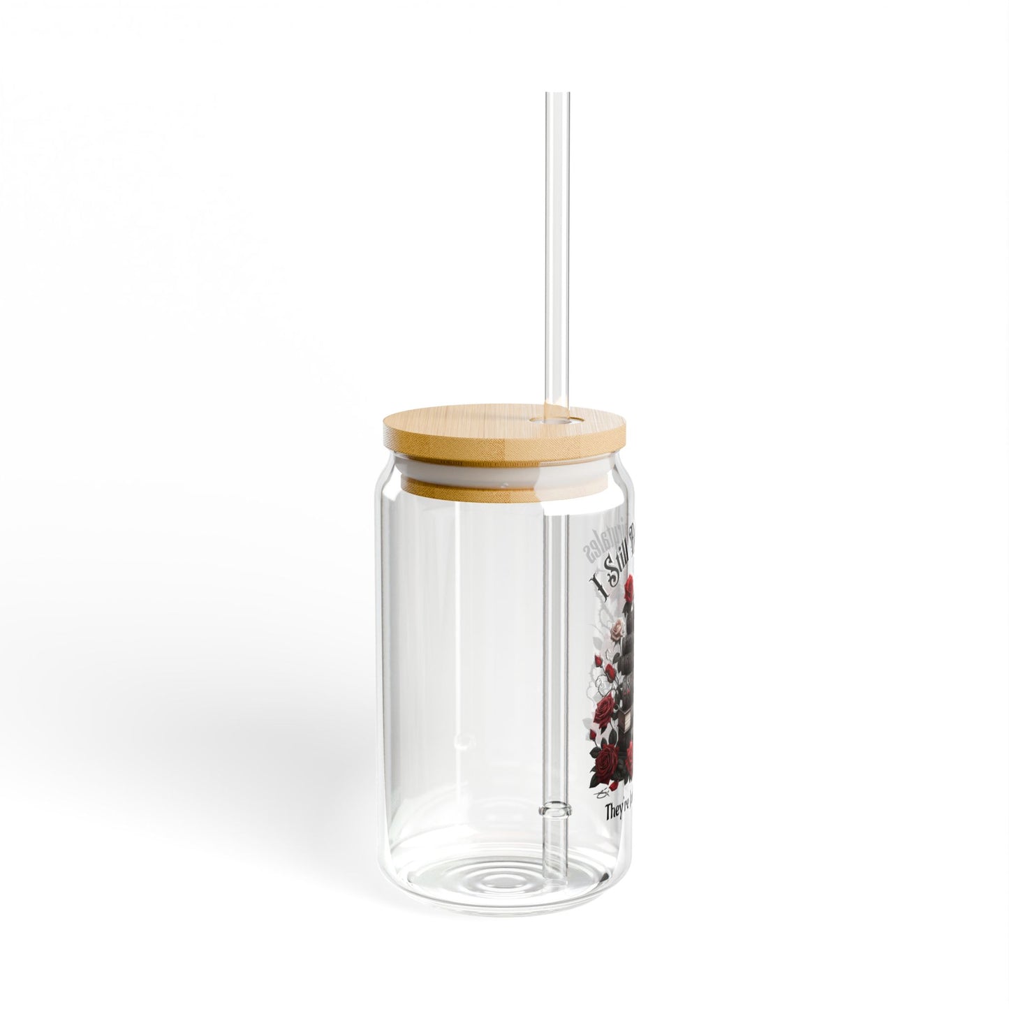 Dark Fairytale 16oz Sipper Glass with Bamboo Lid and Straw