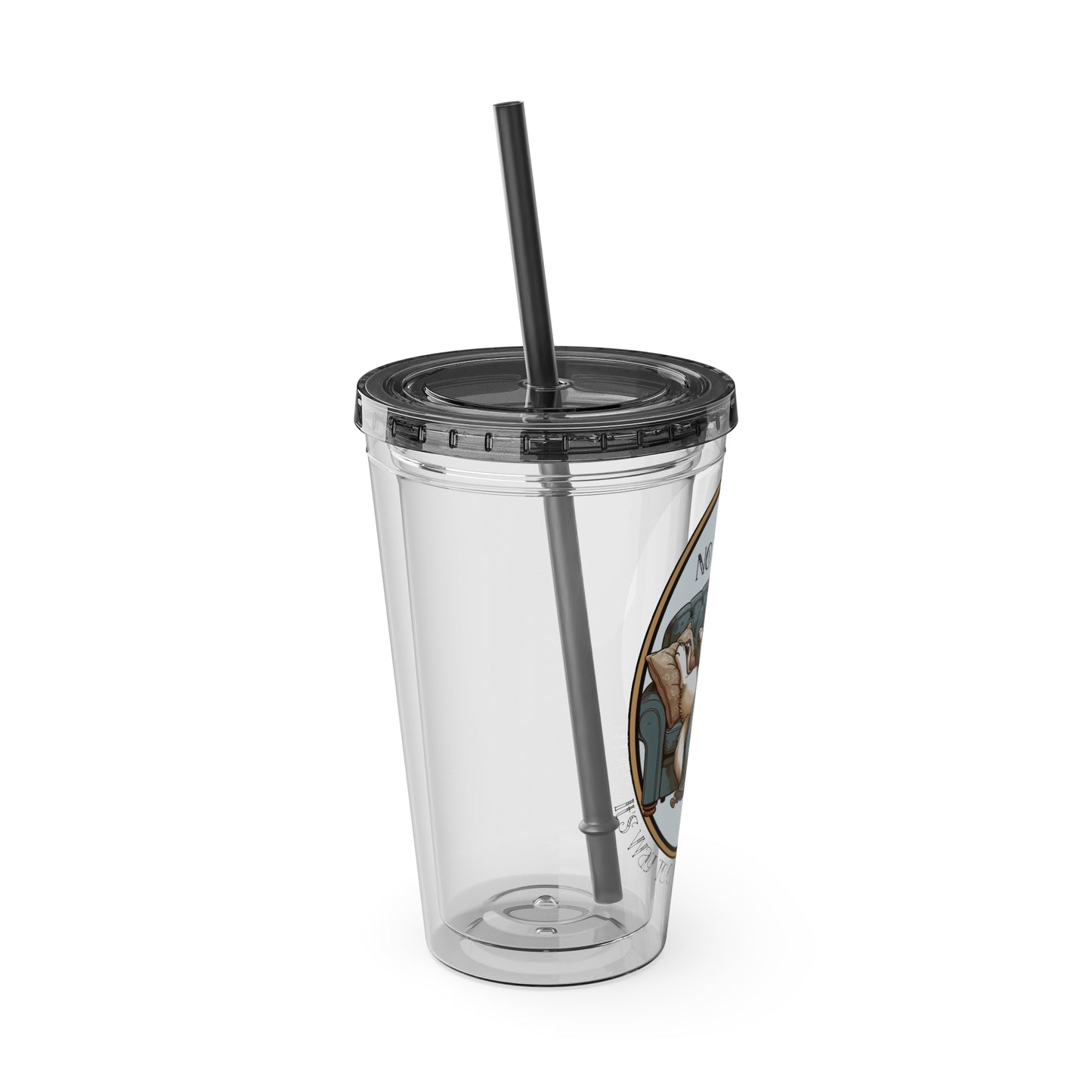 No Thanks It's Way Too Peopley Out There 16oz. Insulated Tumbler with Straw