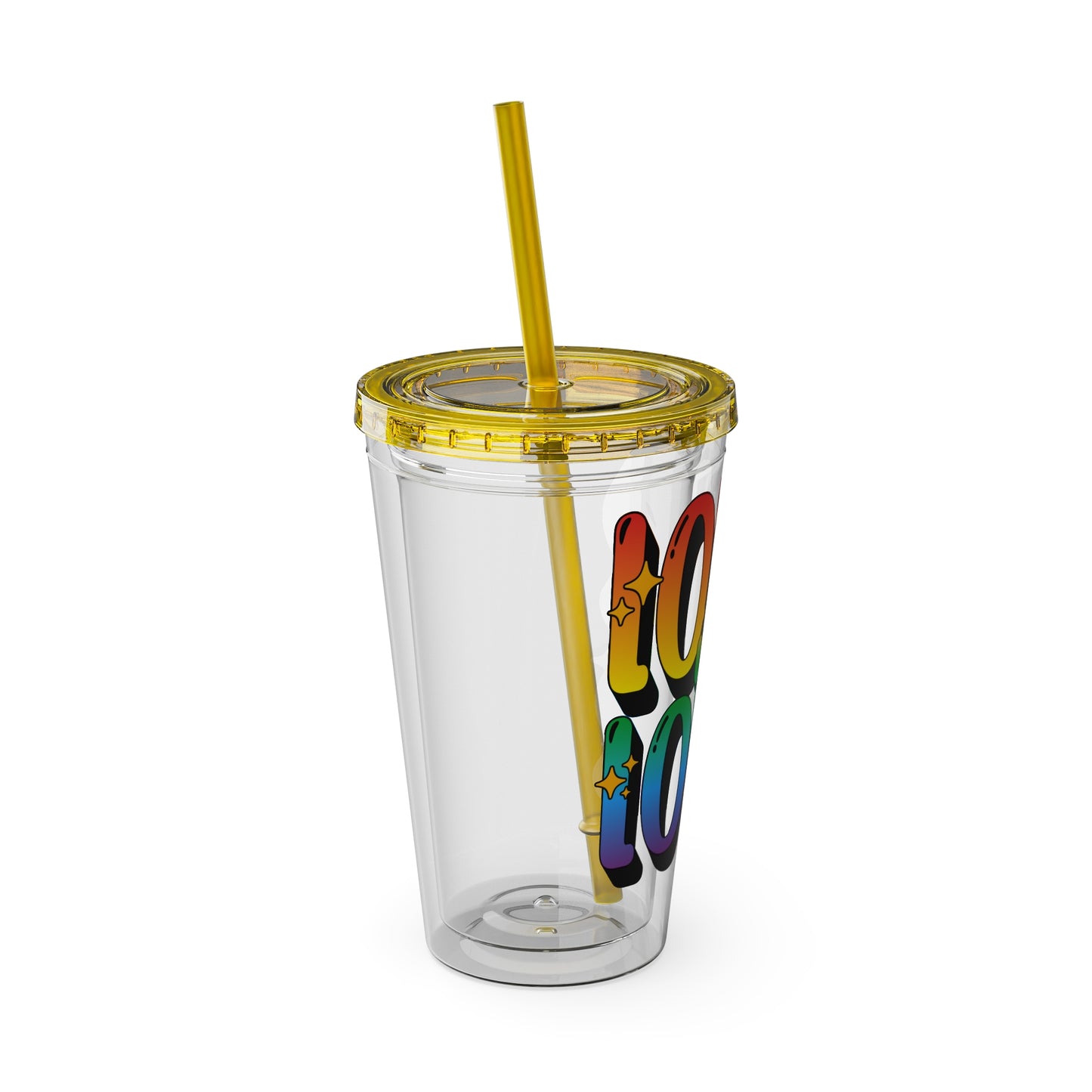 Love is Love Rainbow 16oz. Insulated Tumbler with Straw