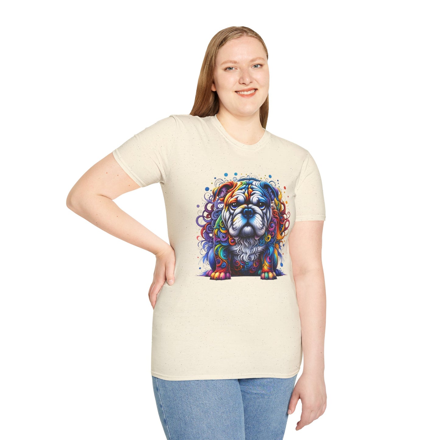 Colorful Bulldog Unisex Graphic Tee