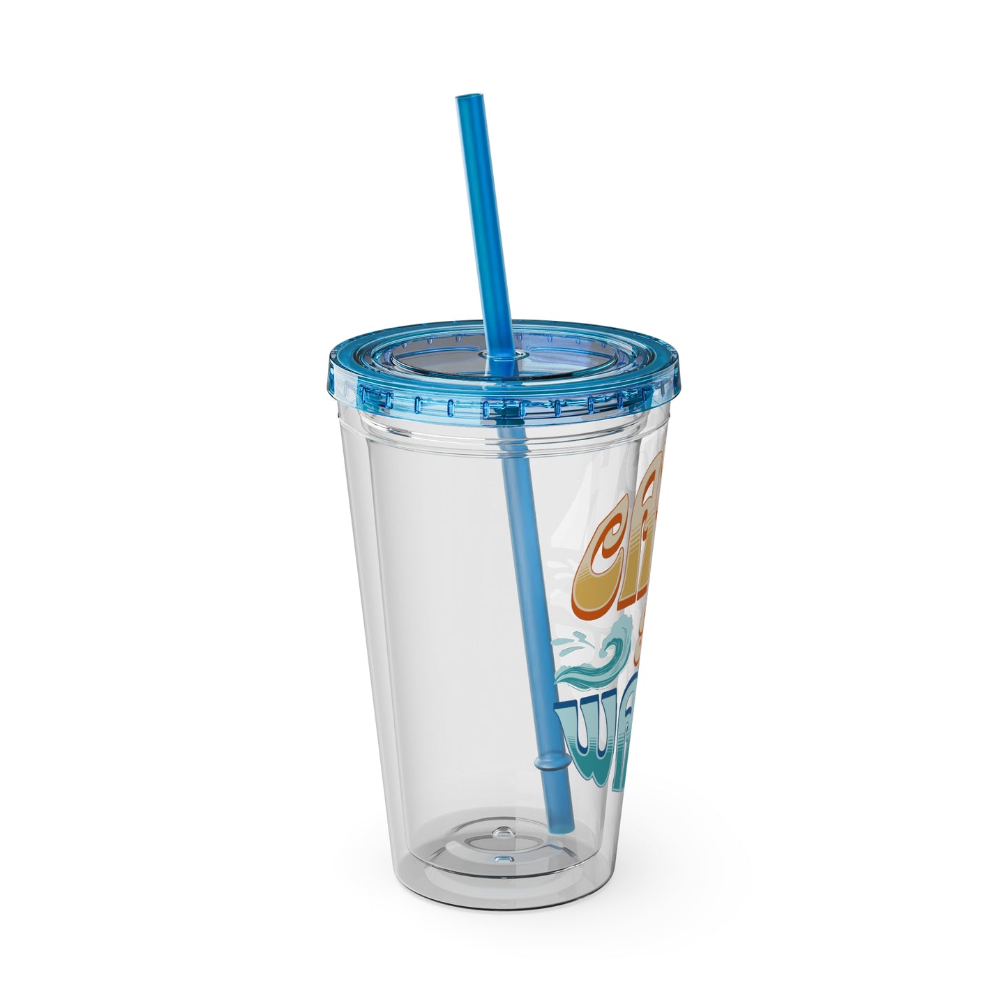 Catch the Waves 16oz Insulated Tumbler with Straw