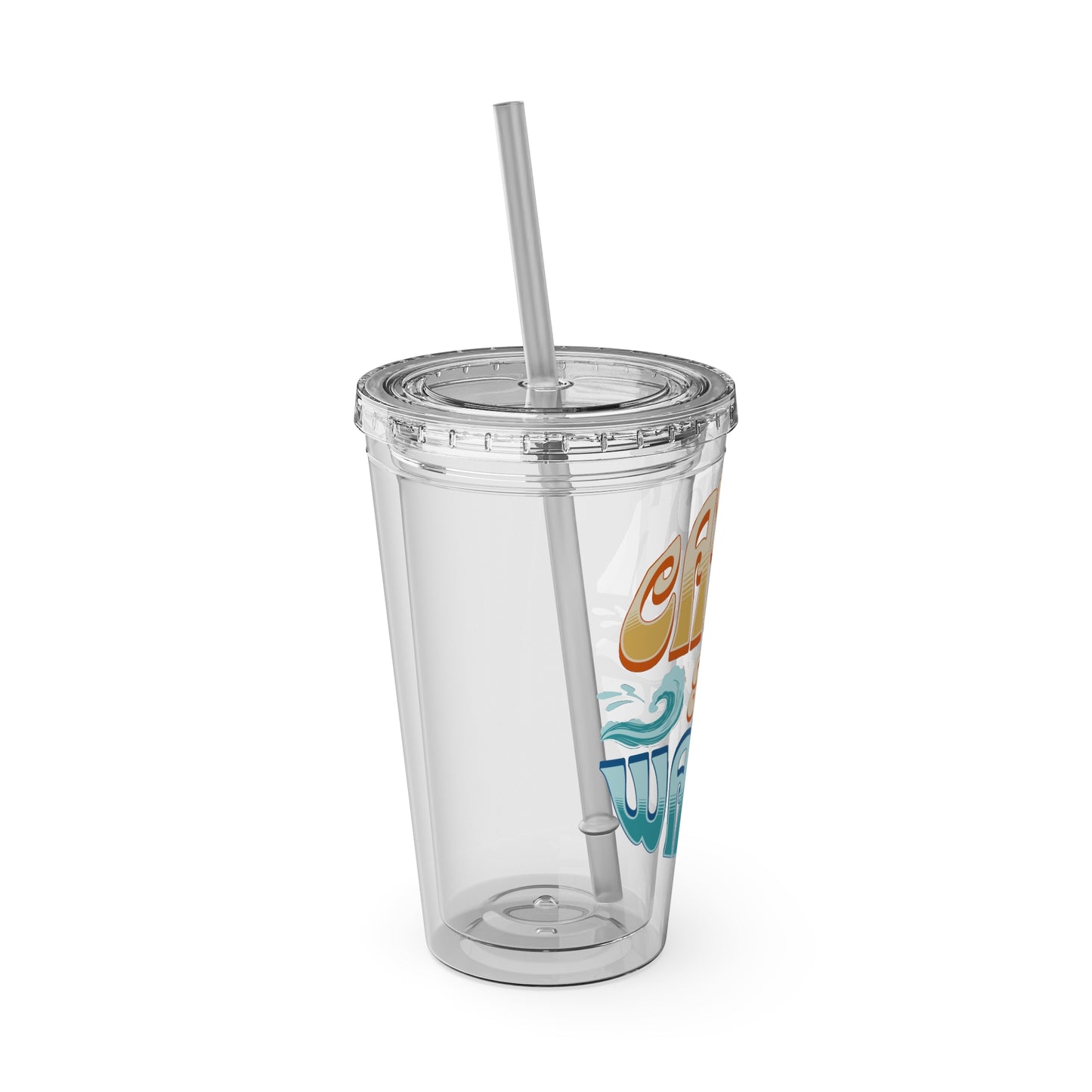 Catch the Waves 16oz Insulated Tumbler with Straw