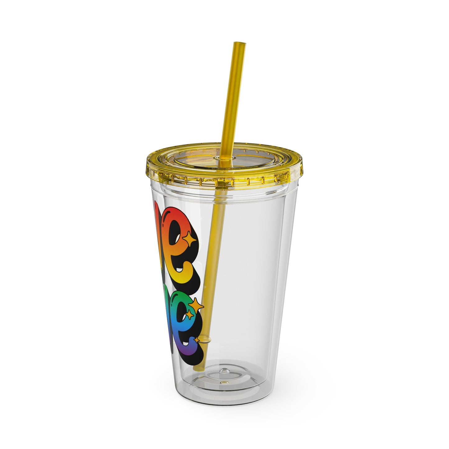 Love is Love Rainbow 16oz. Insulated Tumbler with Straw