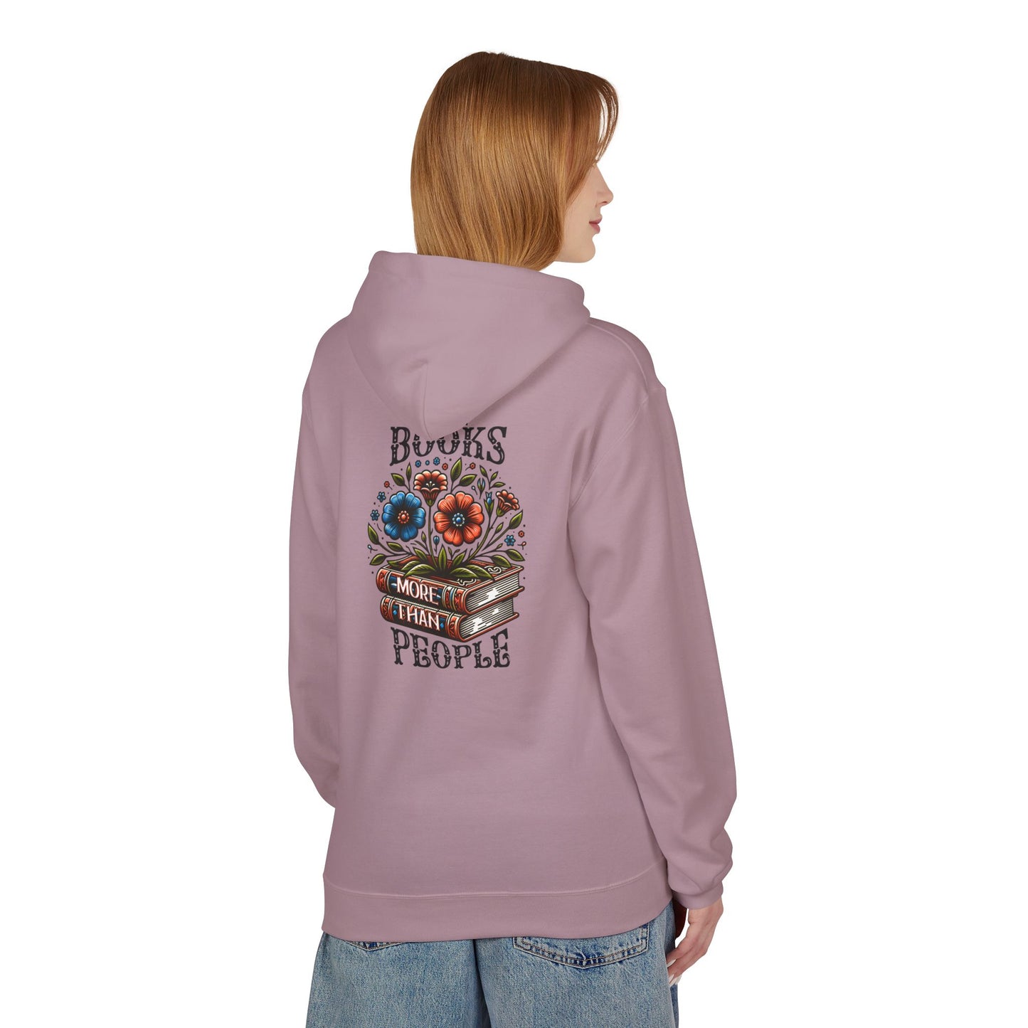Books More Than People Unisex Hooded Sweatshirt