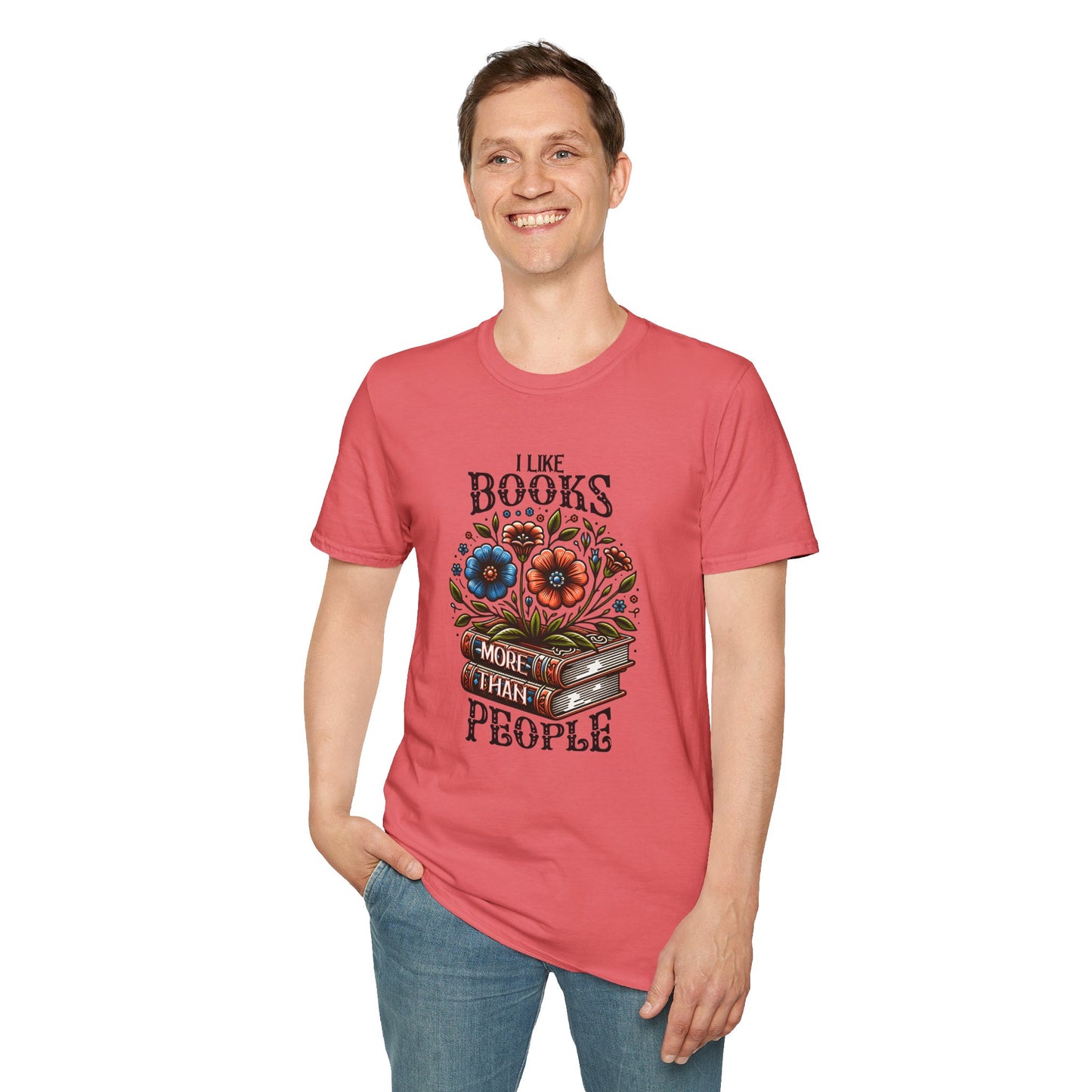 Books More Than People Unisex Graphic T-Shirt