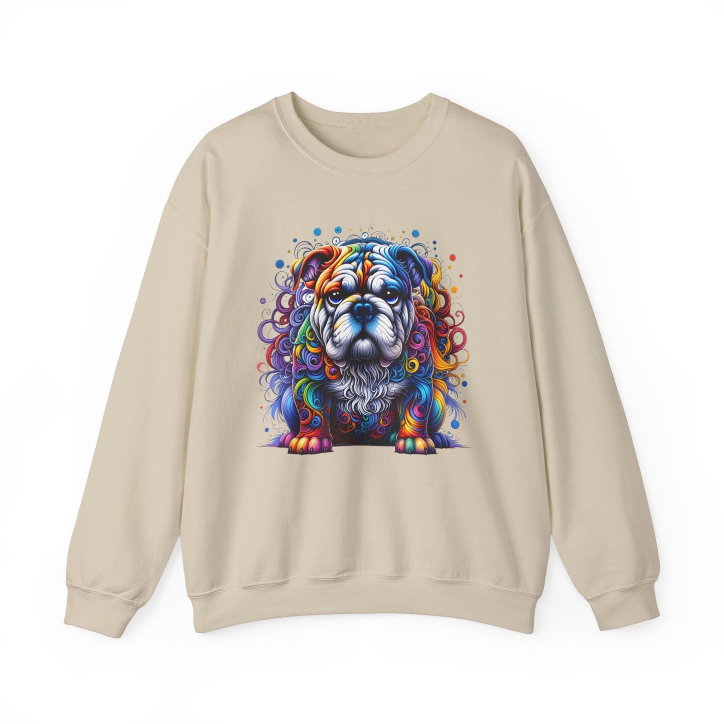 Colorful Bulldog Unisex Crewneck Sweatshirt