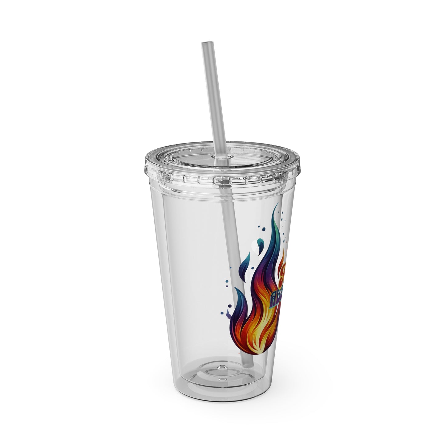 Flaming Pride 16oz Insulated Tumbler with Straw