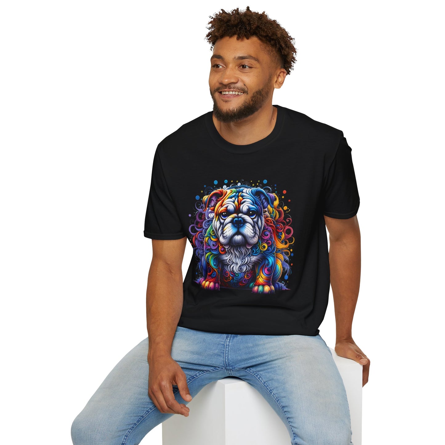 Colorful Bulldog Unisex Graphic Tee