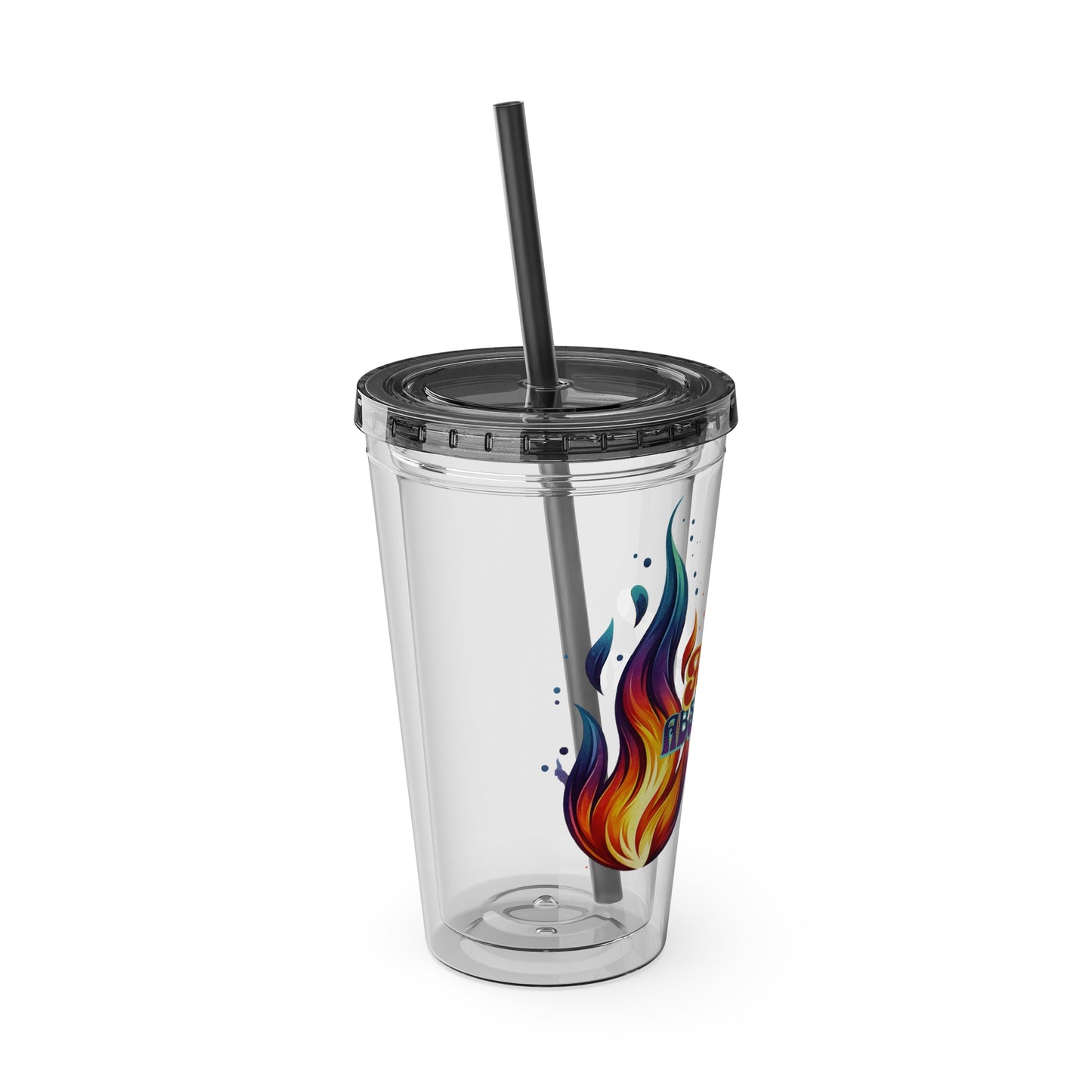 Flaming Pride 16oz Insulated Tumbler with Straw