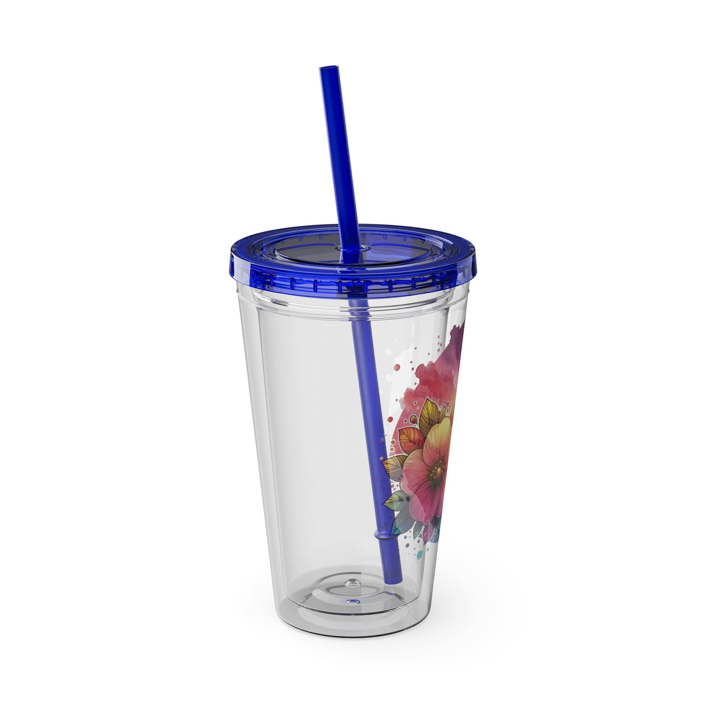 Bloom Without Apology 16oz. Insulated Tumbler with Straw