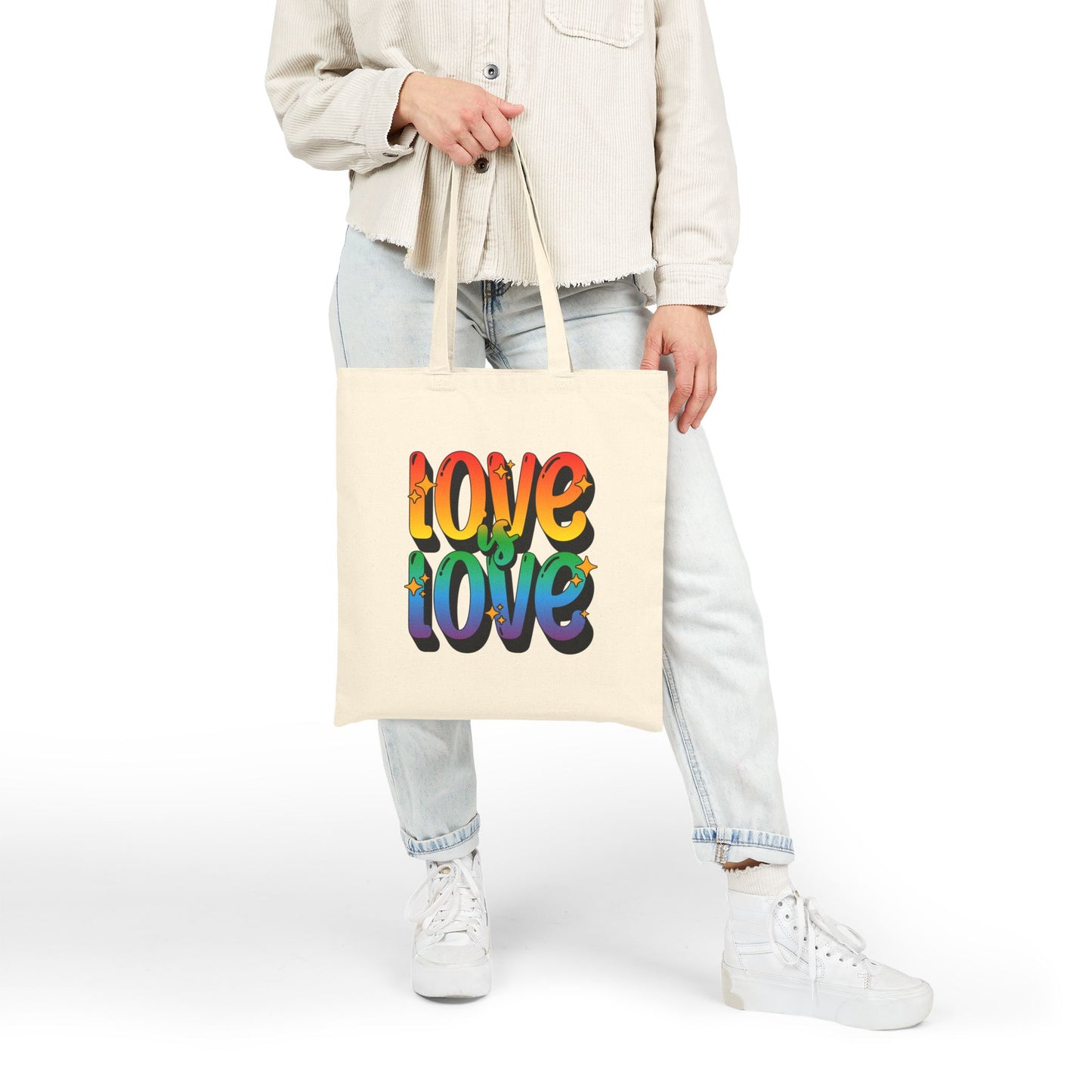 Love is Love Rainbow Canvas Tote Bag