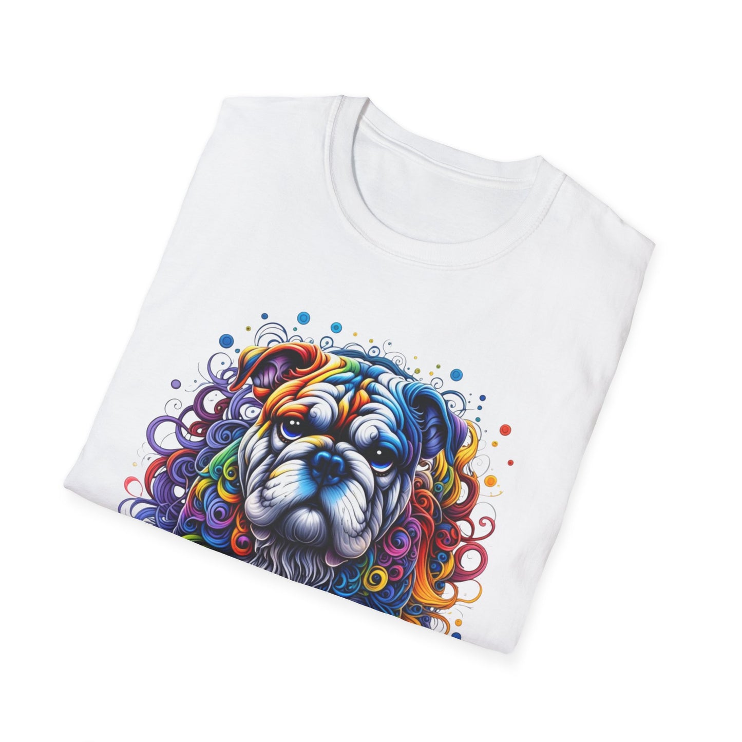 Colorful Bulldog Unisex Graphic Tee