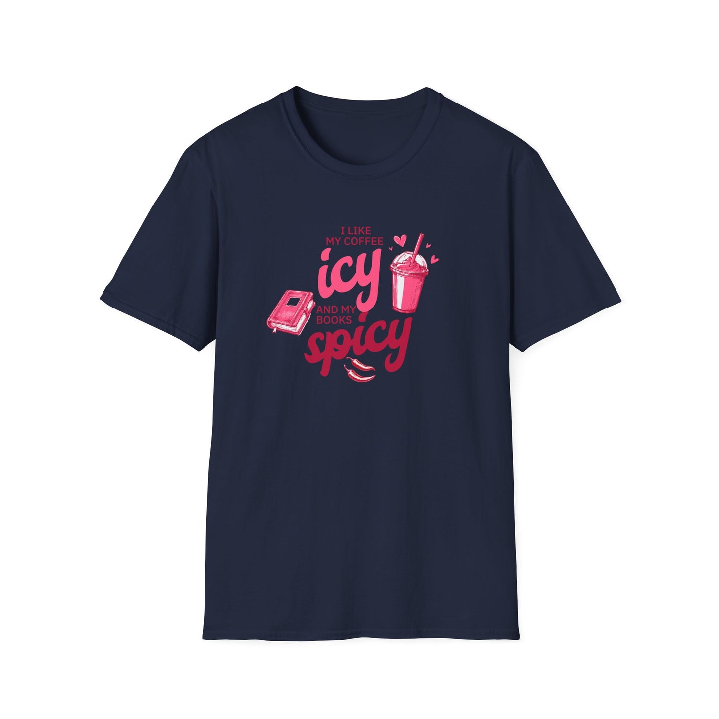 Icy Coffee & Spicy Book Lover Unisex T-Shirt