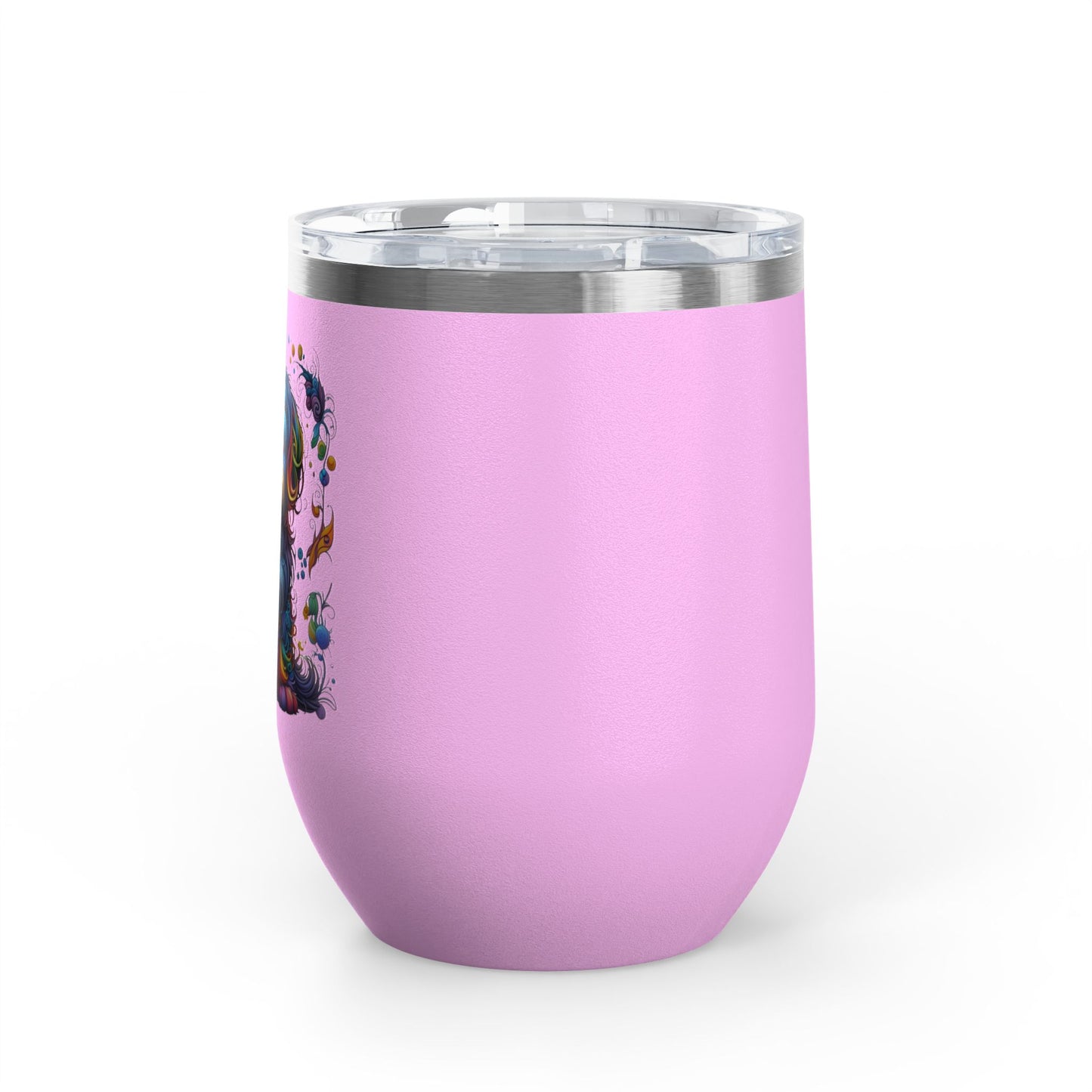 Colorful Shih Tzu 12oz Insulated Wine Tumbler