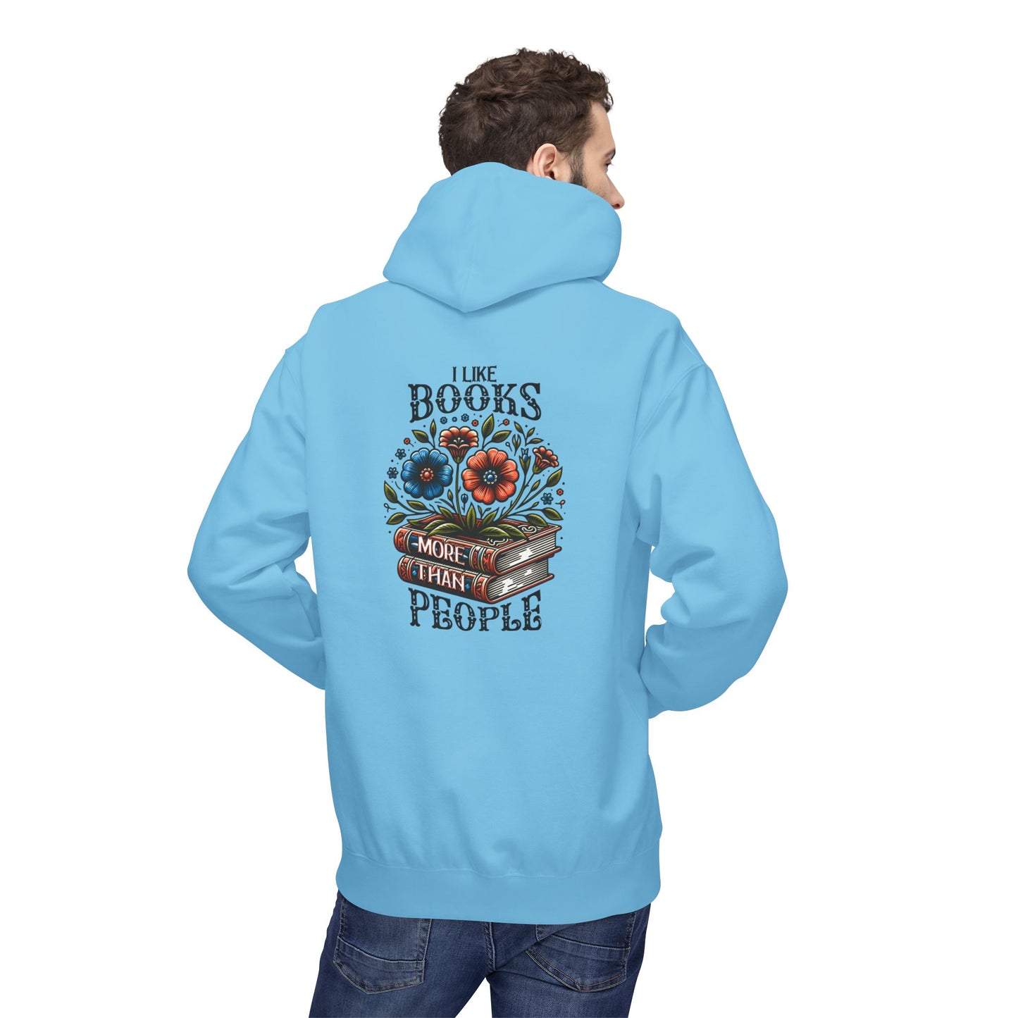 Books More Than People Unisex Hooded Sweatshirt