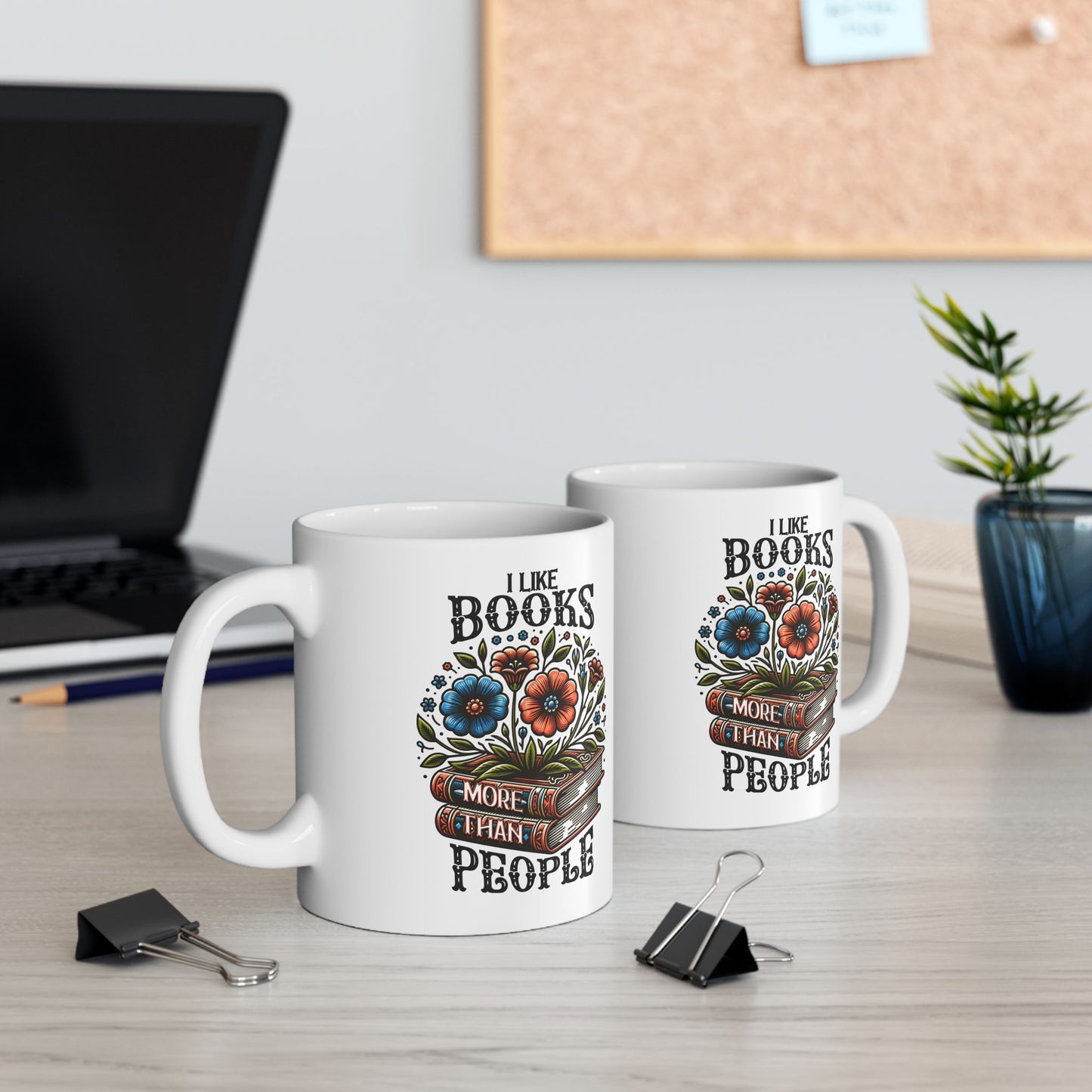 Books More Than People Ceramic Mug