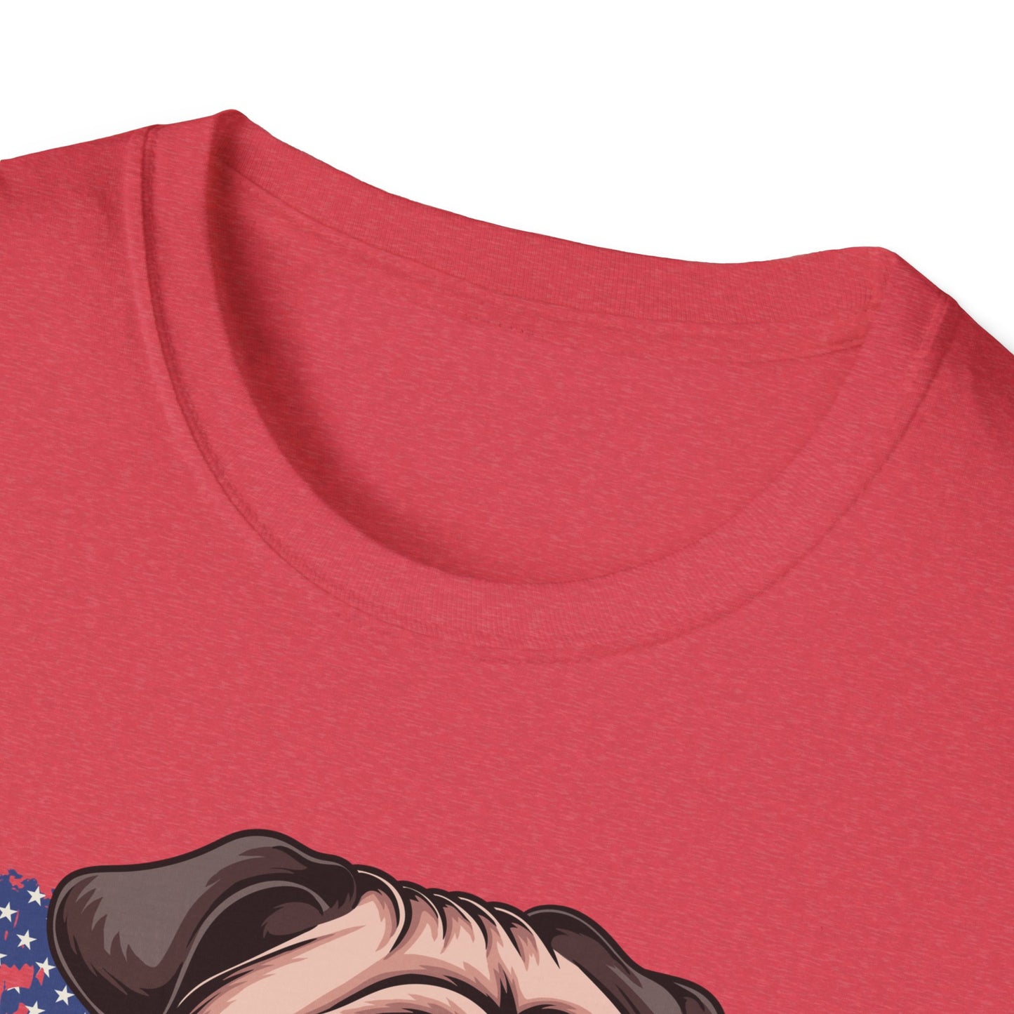 Patriotic Pug Dog USA Unisex Graphic T-Shirt