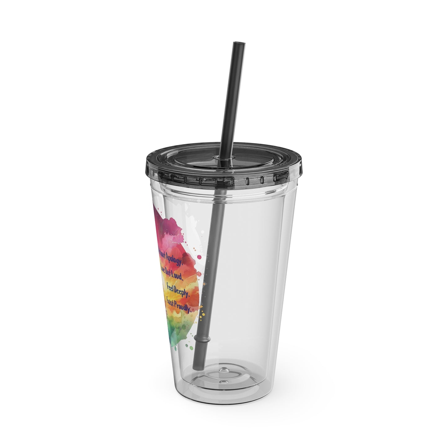 Bloom Without Apology 16oz. Insulated Tumbler with Straw