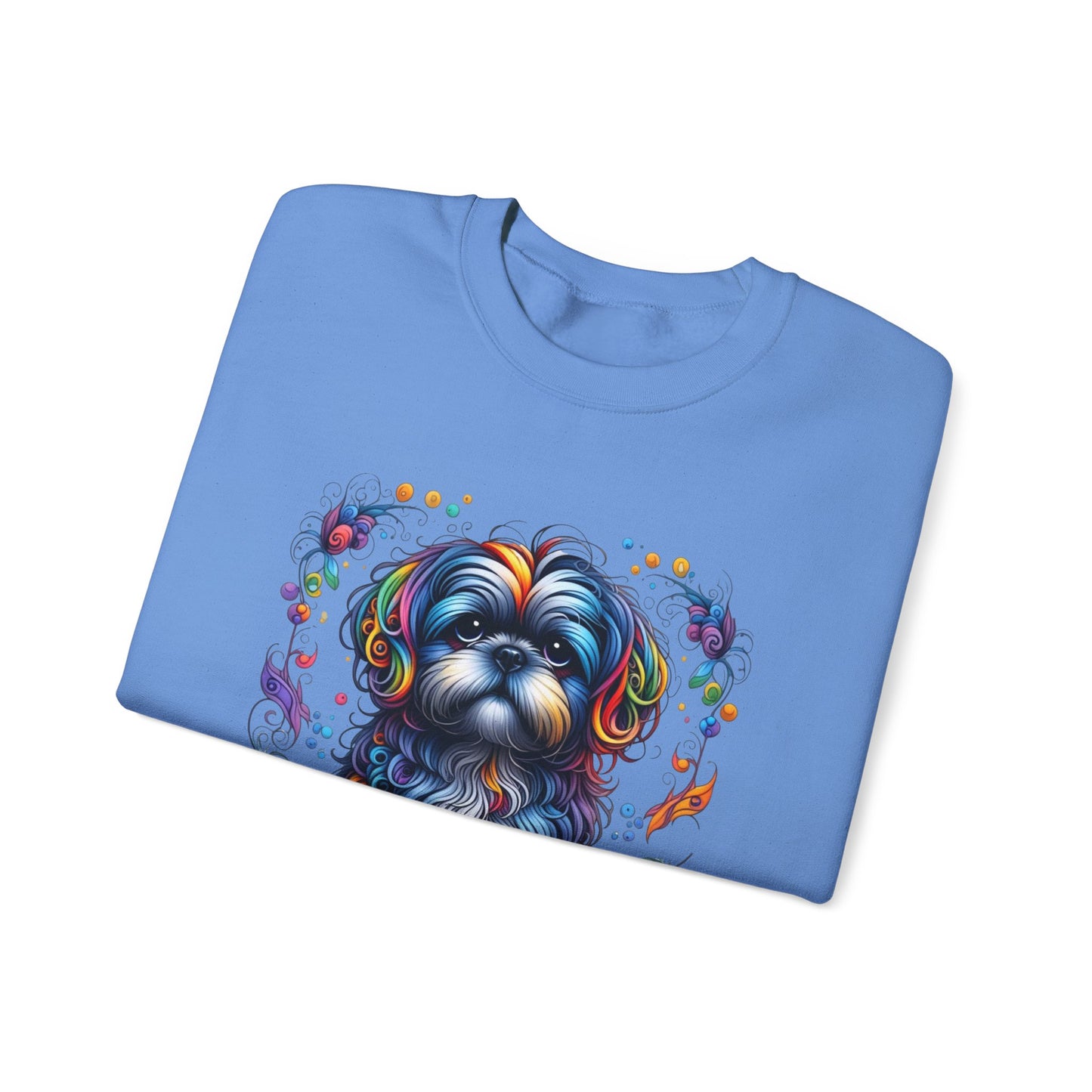 Colorful Shih Tzu Unisex Crewneck Sweatshirt