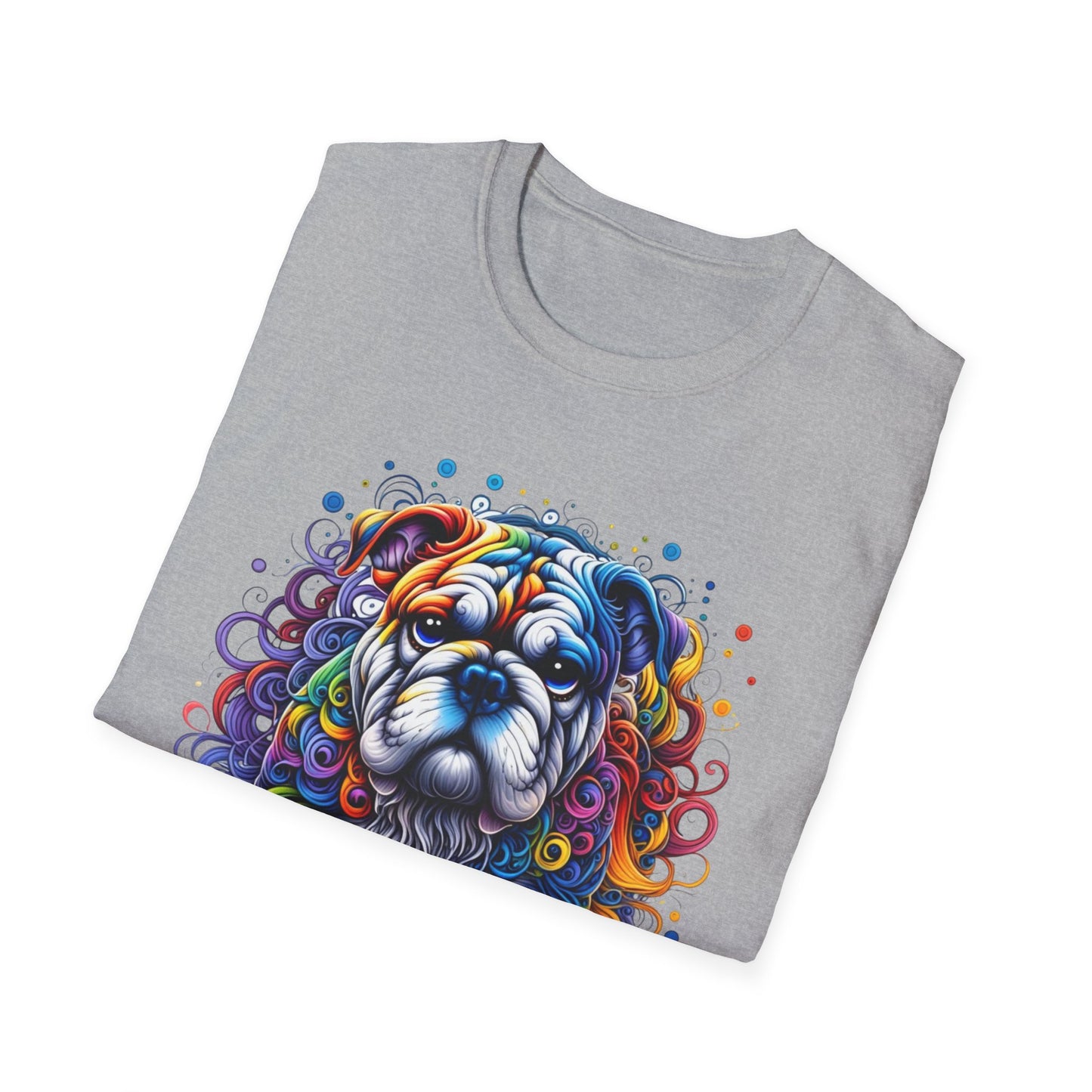 Colorful Bulldog Unisex Graphic Tee
