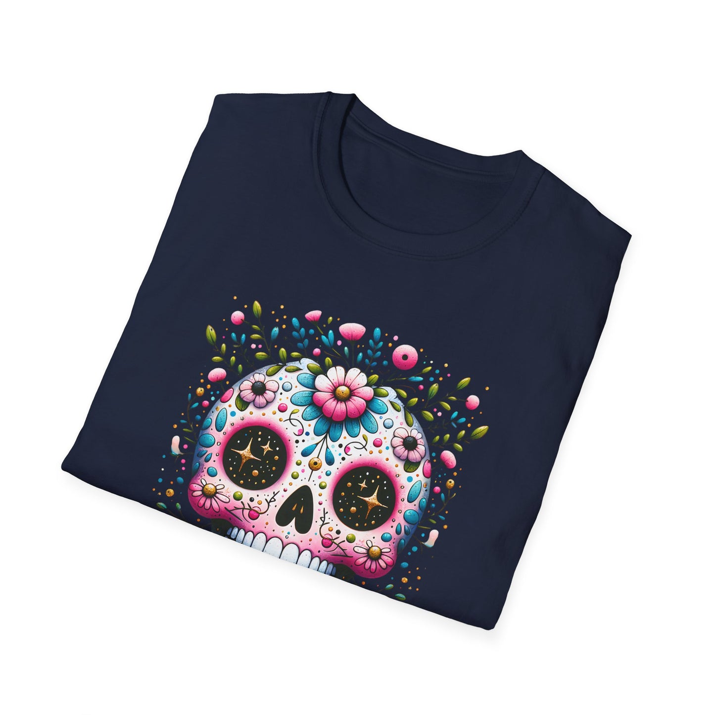 Floral Sugar Skull Unisex Graphic T-Shirt