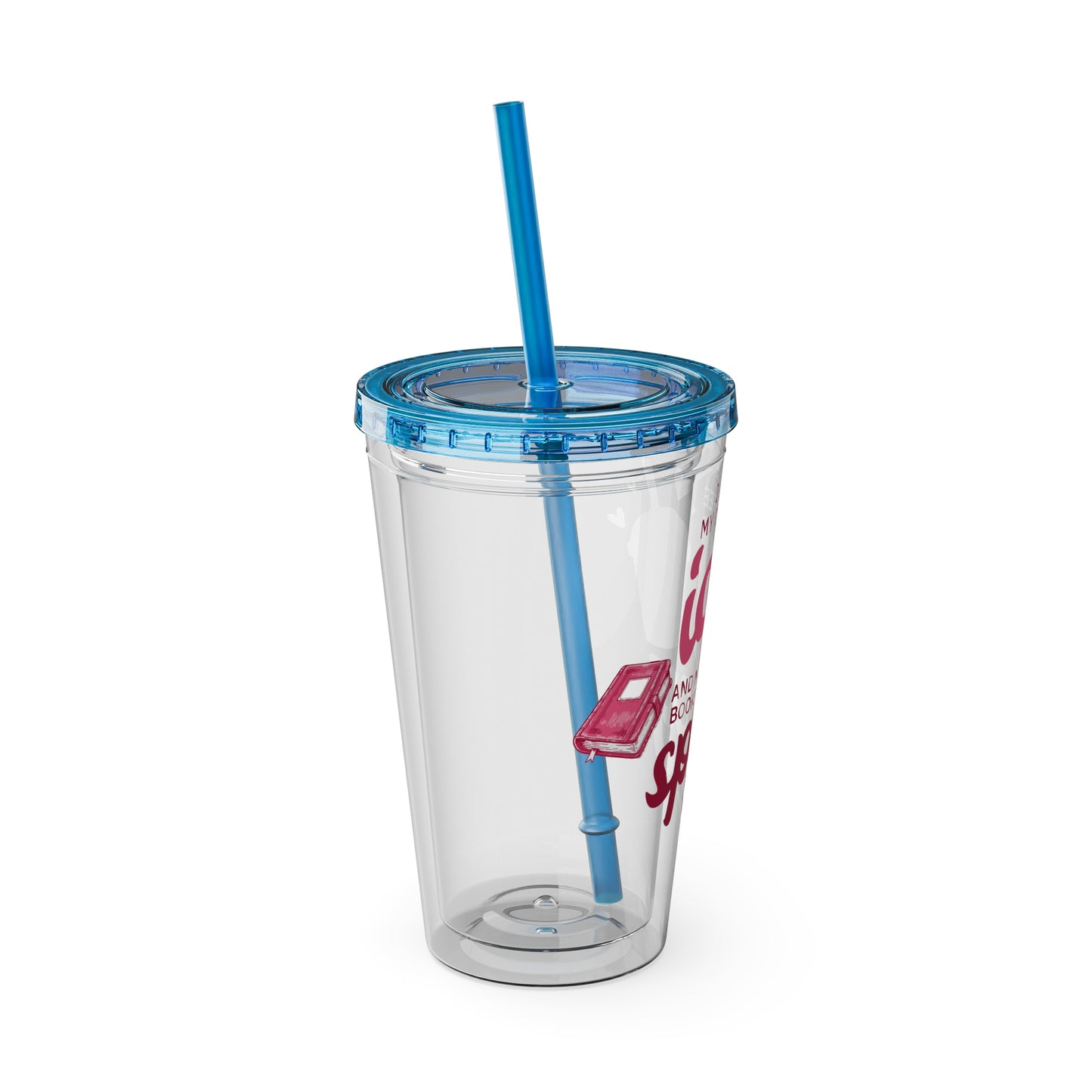 Icy Coffee & Spicy Books 16oz Insulated Tumbler with Straw