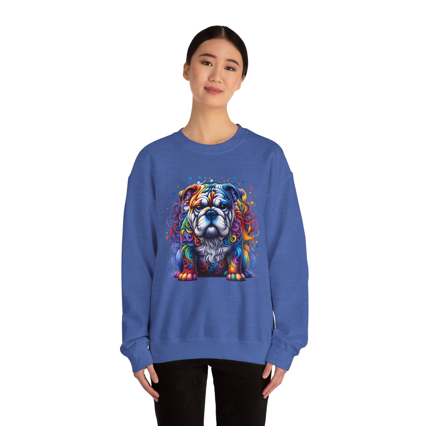 Colorful Bulldog Unisex Crewneck Sweatshirt
