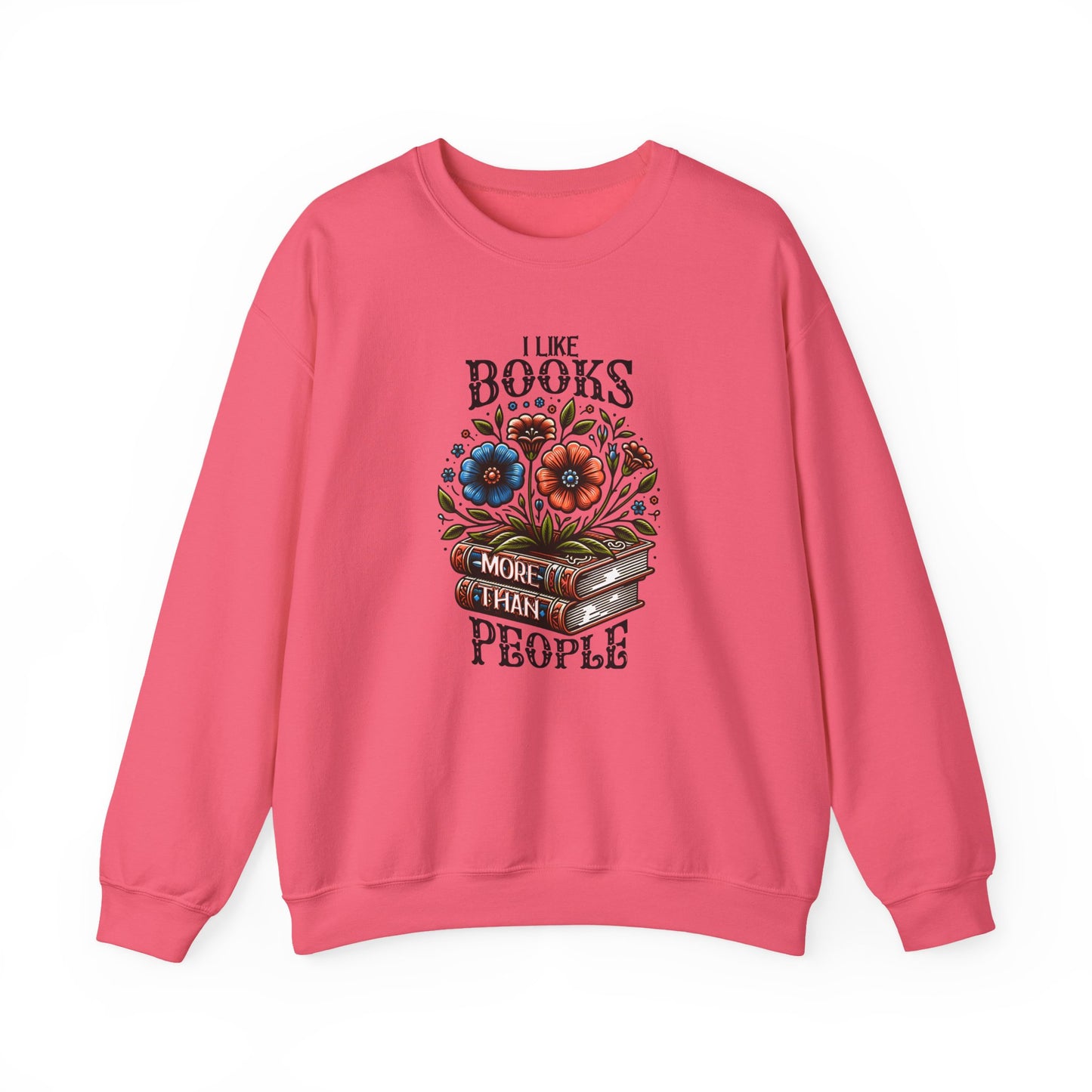 Books More Than People Crewneck Sweatshirt