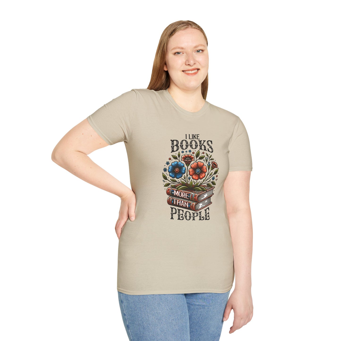Books More Than People Unisex Graphic T-Shirt
