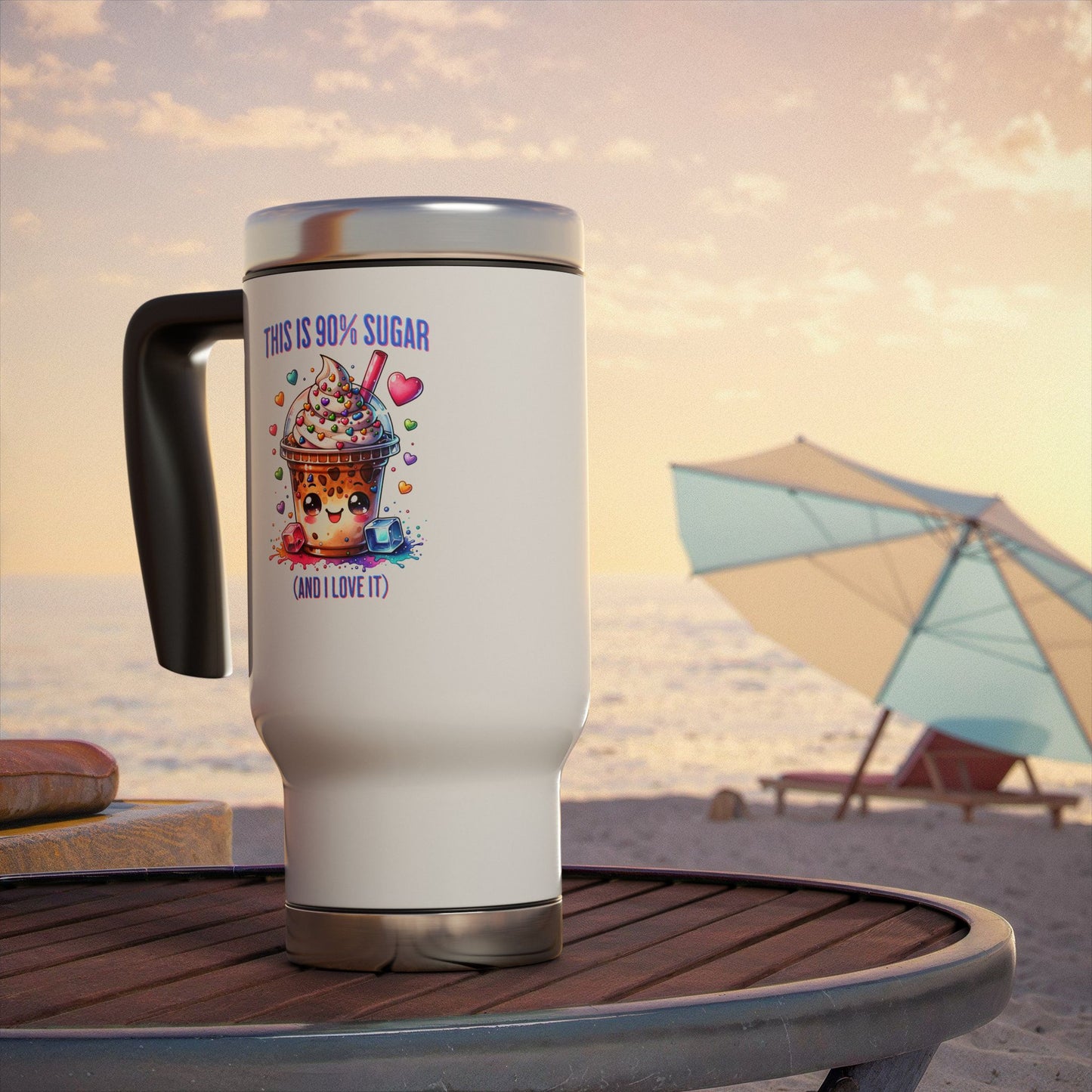 90% Sugar & I Love It Travel Mug