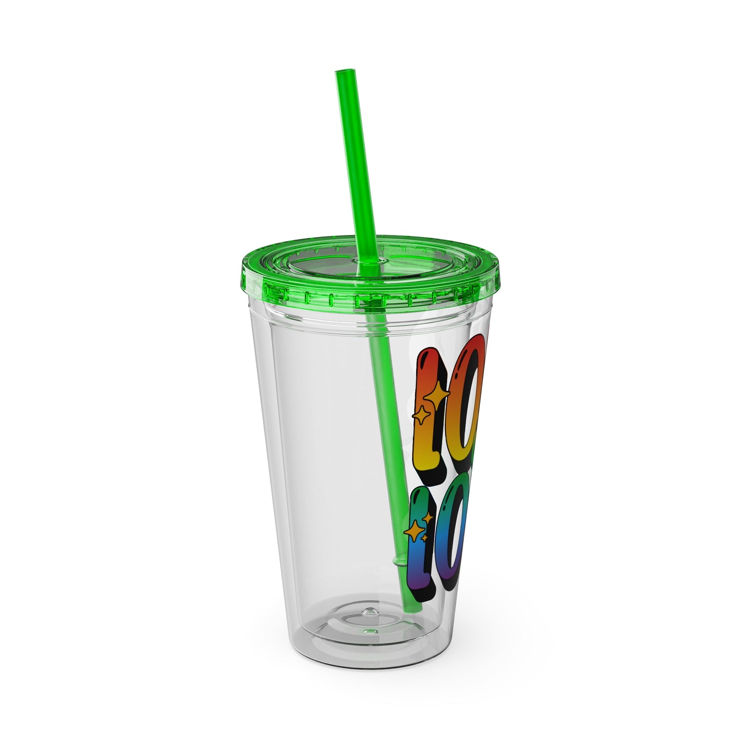 Love is Love Rainbow 16oz. Insulated Tumbler with Straw