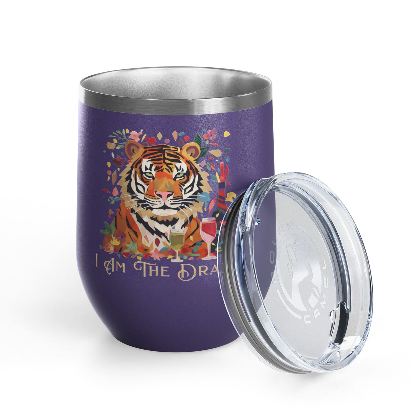 I Am The Drama Tiger 12oz Insulated Wine Tumbler
