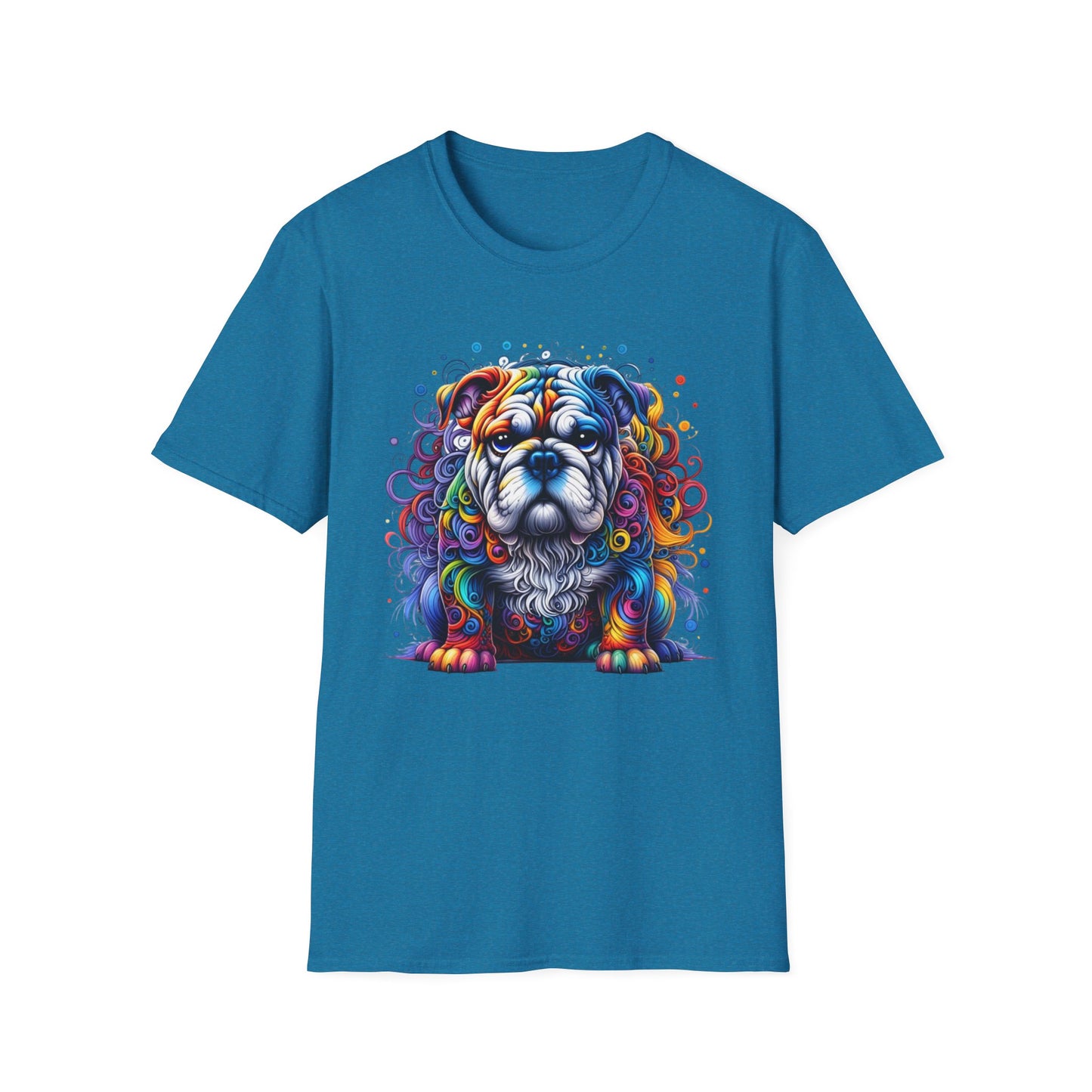 Colorful Bulldog Unisex Graphic Tee