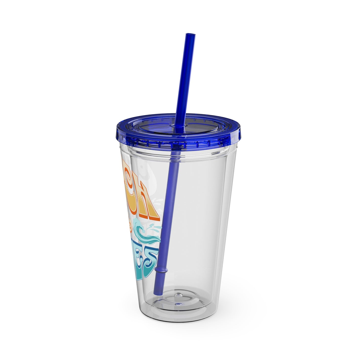 Catch the Waves 16oz Insulated Tumbler with Straw