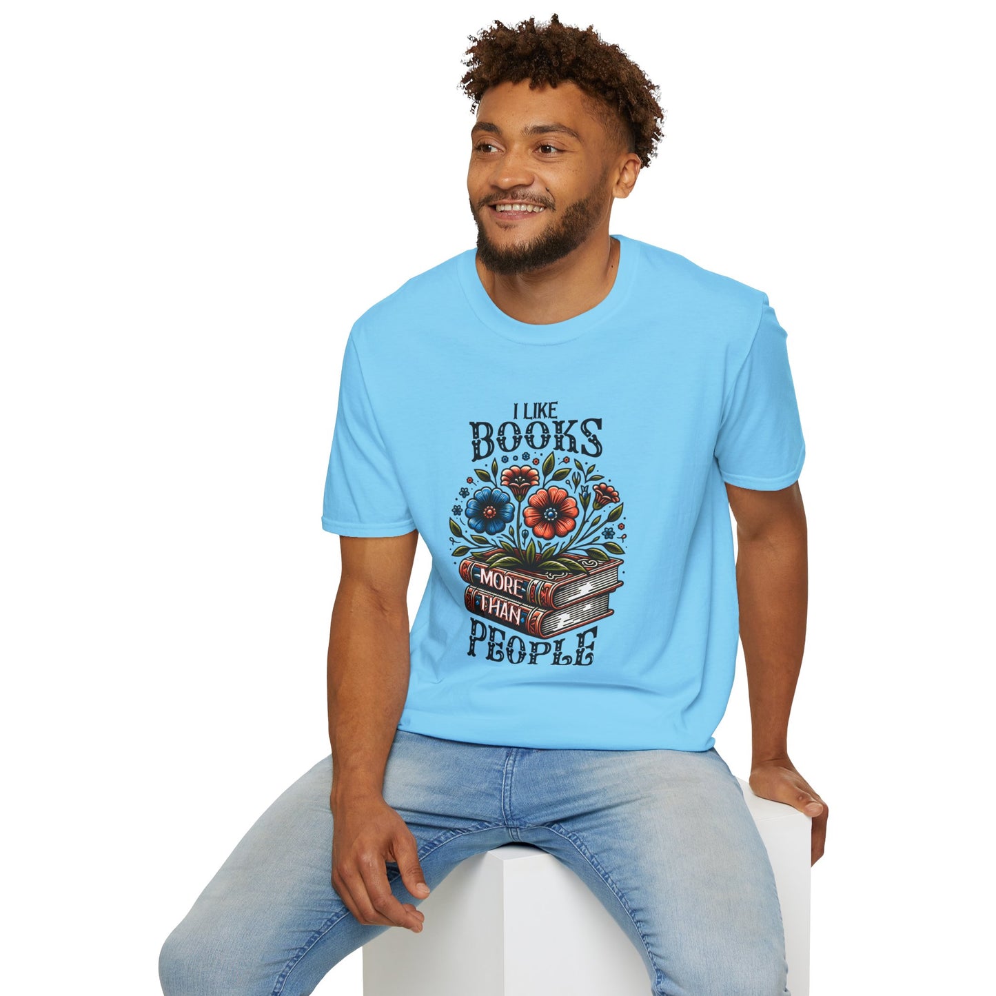 Books More Than People Unisex Graphic T-Shirt