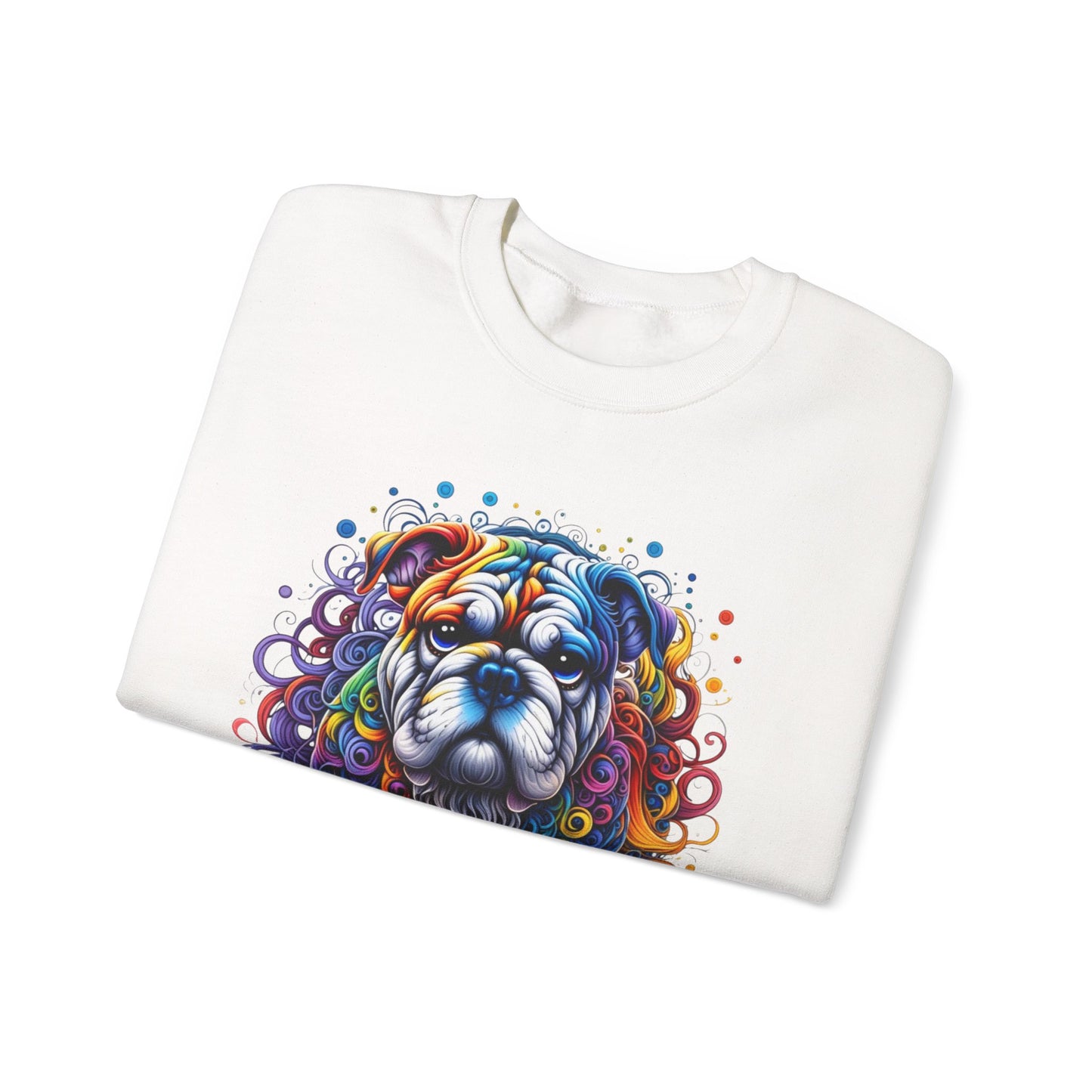 Colorful Bulldog Unisex Crewneck Sweatshirt