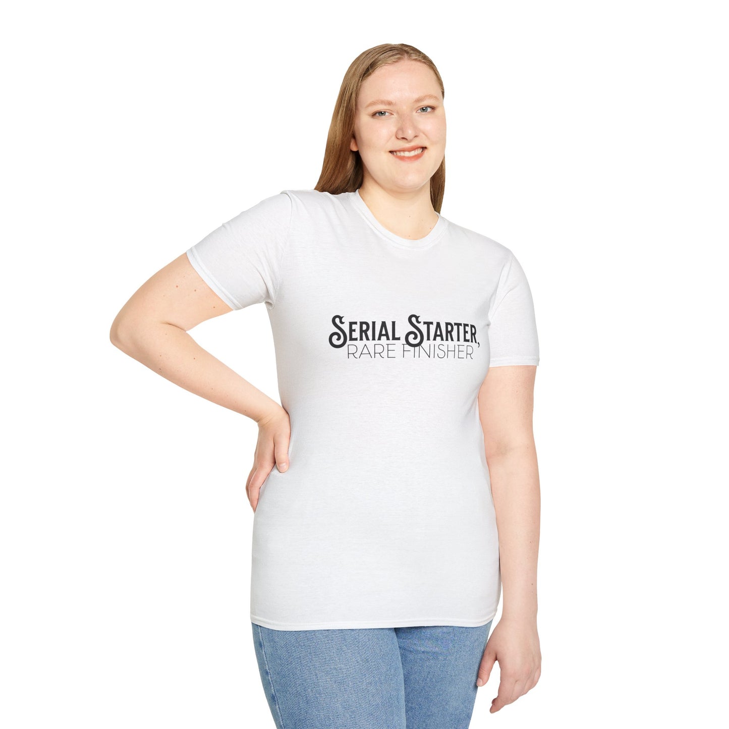 Serial Starter, Rare Finisher Unisex Graphic T-Shirt